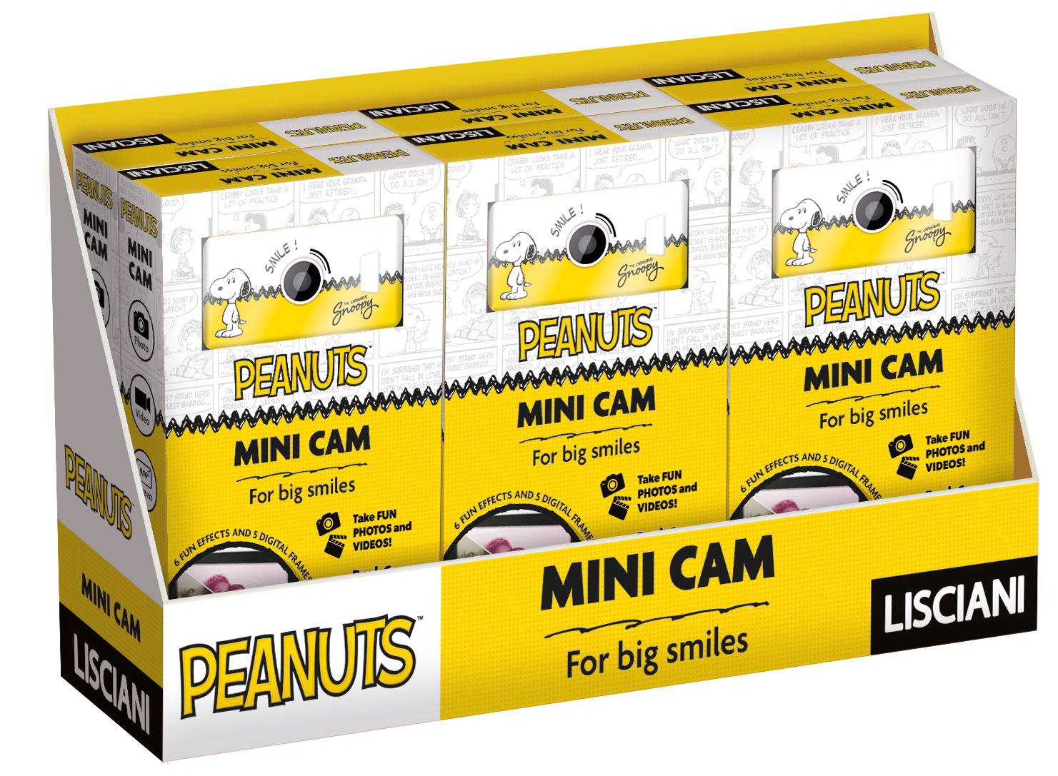 Lisciani Peanuts Mini Cam fotocamera bambini portachiavi