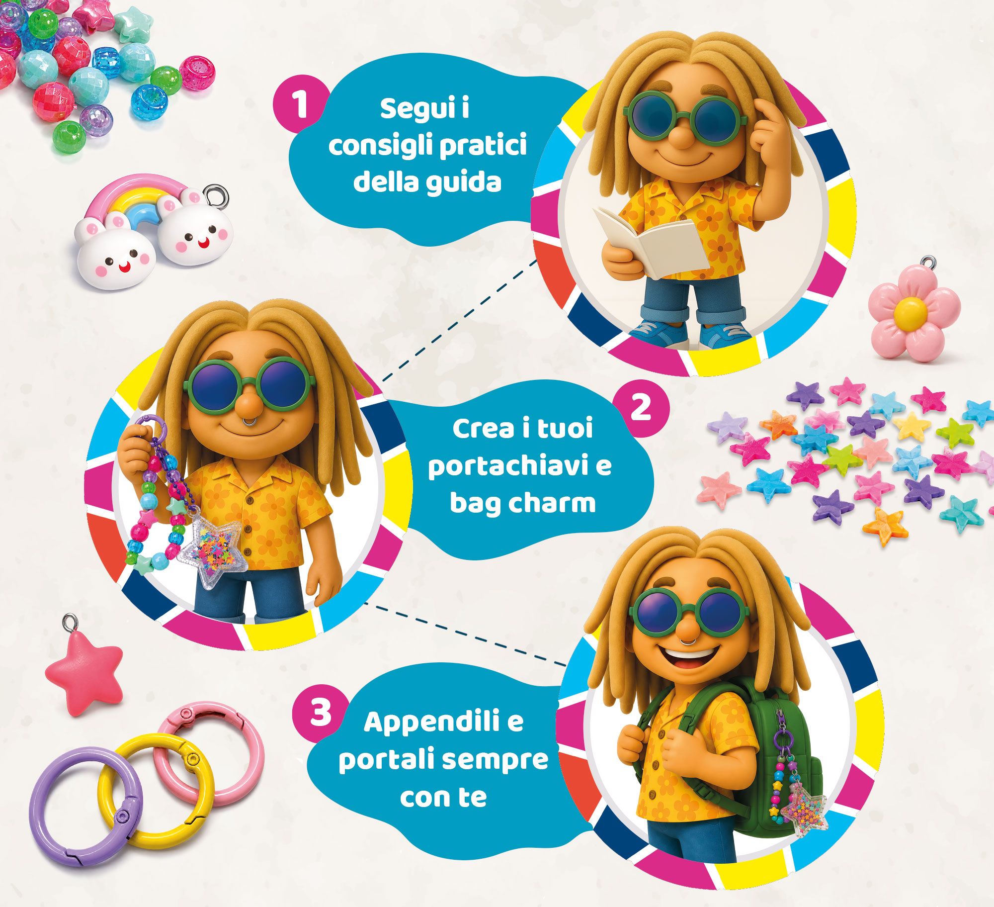 Lisciani I'm a Genius Laboratorio Portachiavi Kit Creativo Charm
