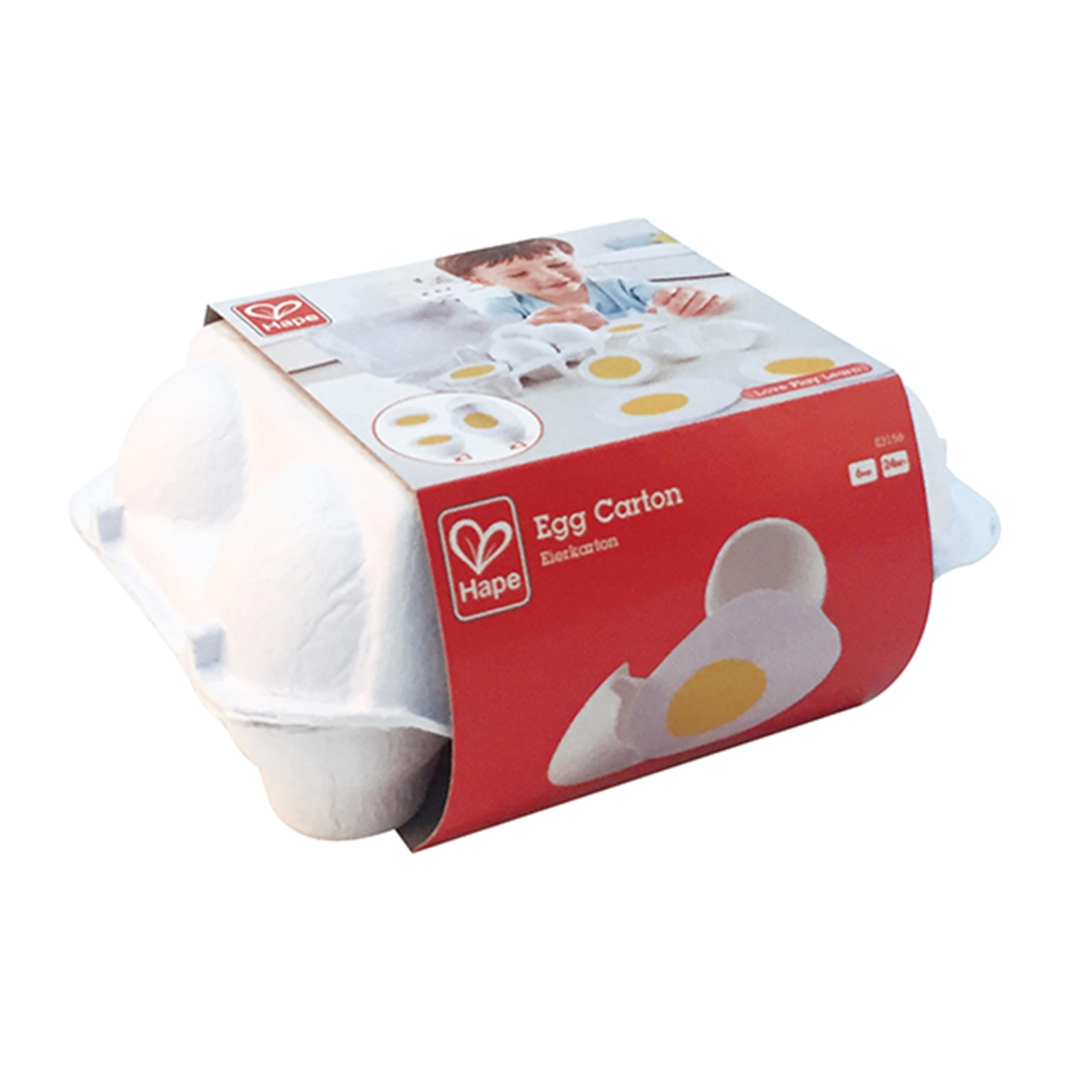 Hape Cartone Uova cucina legno 6 uova sode fritte 3 anni