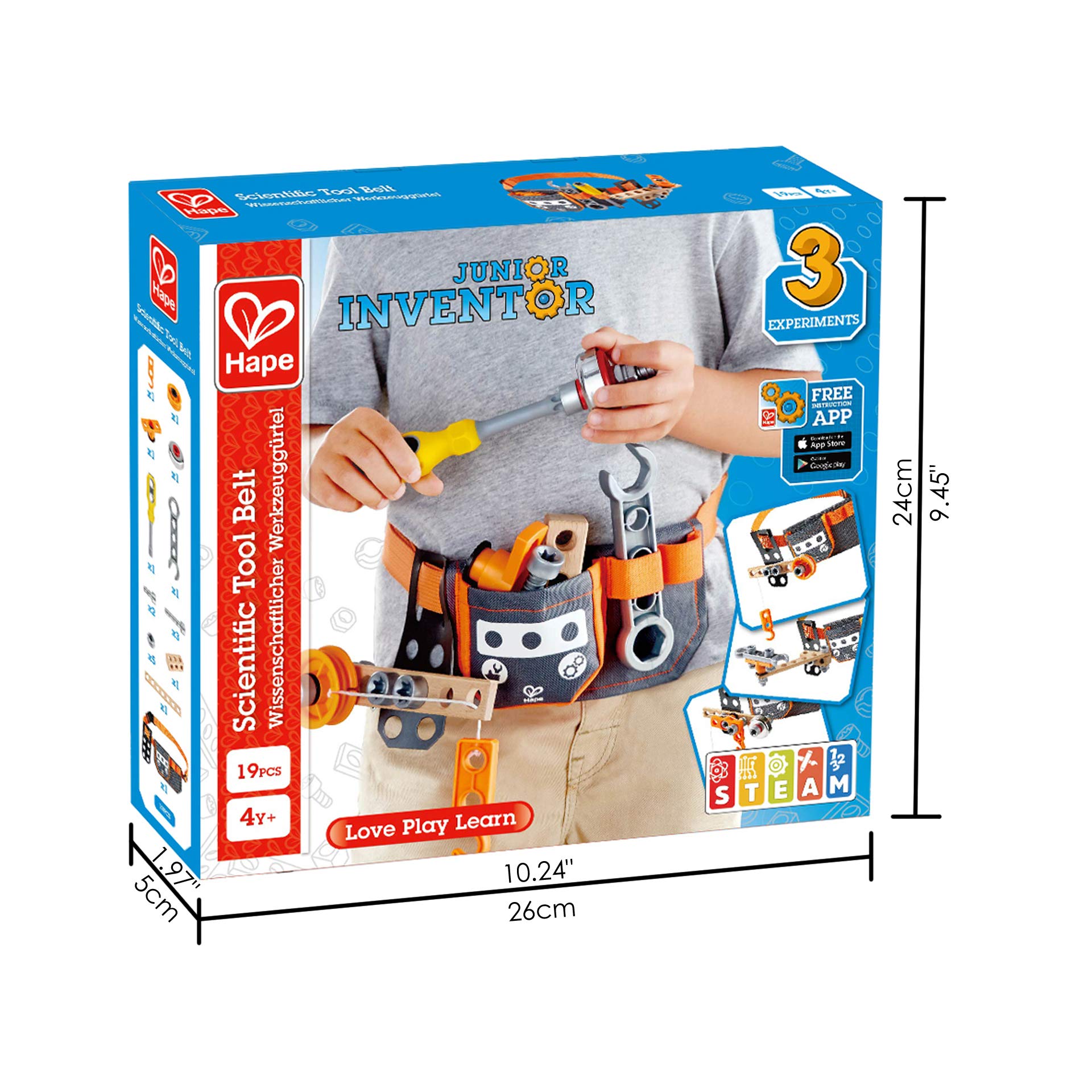 Hape Junior Inventor Cintura dello Scienziato attrezzi dai 4 anni