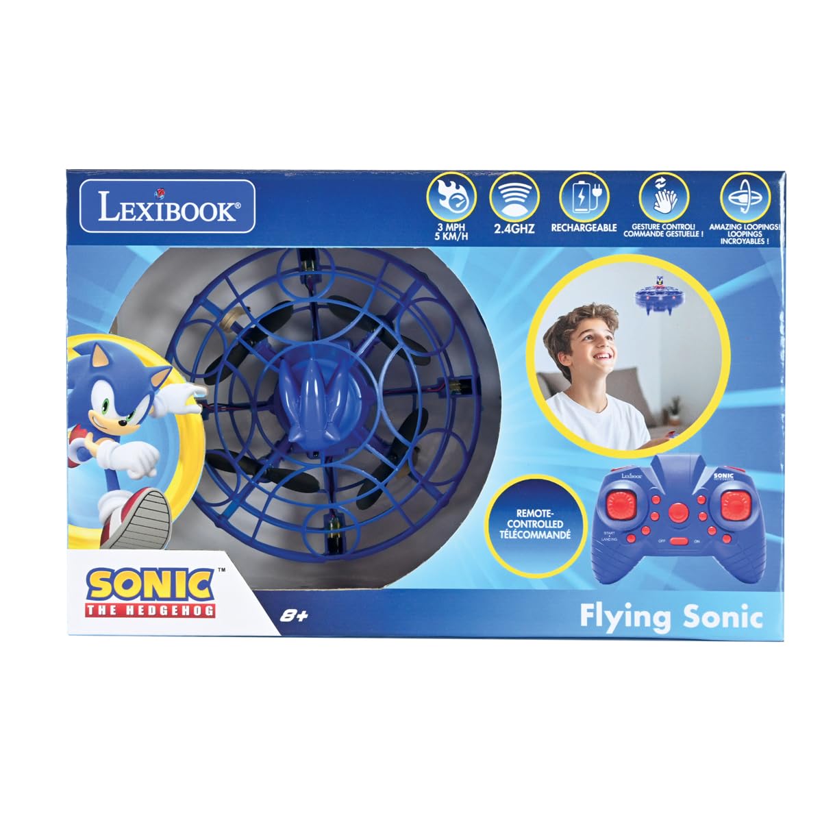 Lexibook Sonic UFOSN ufo volante blu controllo gestuale