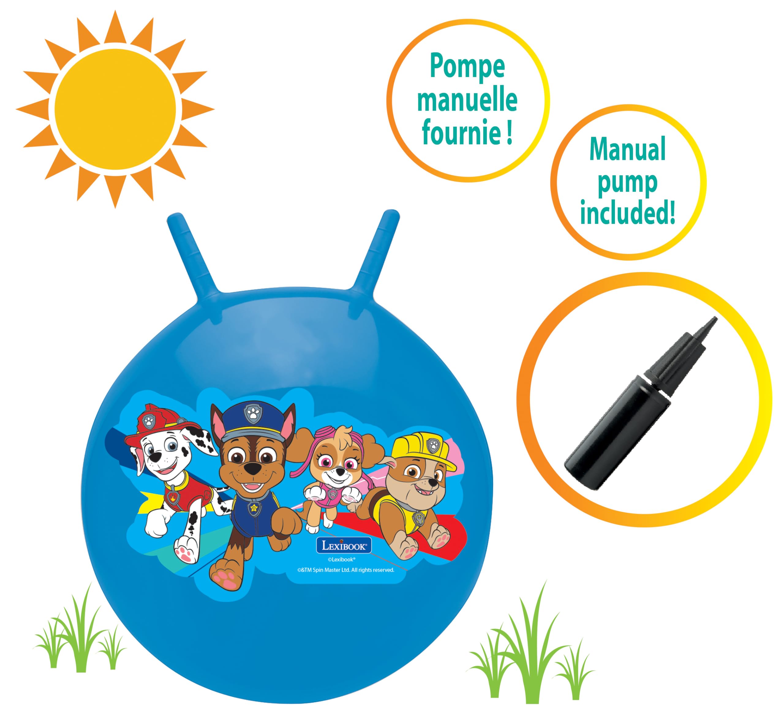 Lexibook Paw Patrol BG040PA palla saltellante 45 cm blu