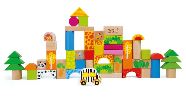 smallfoot Zoo cubetti costruzioni legno 50 pezzi animali