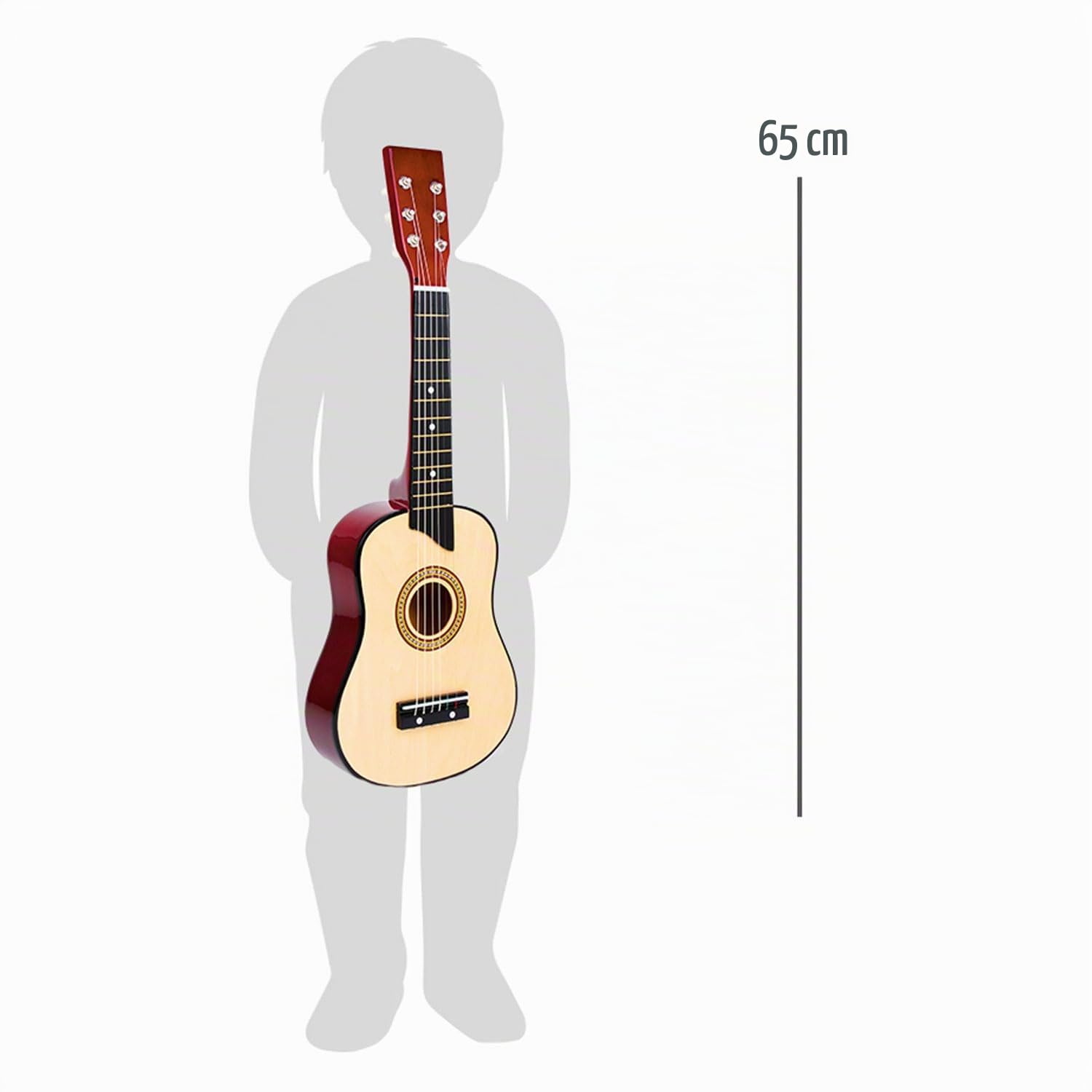 smallfoot Natura chitarra bambini legno 6 corde con plettro