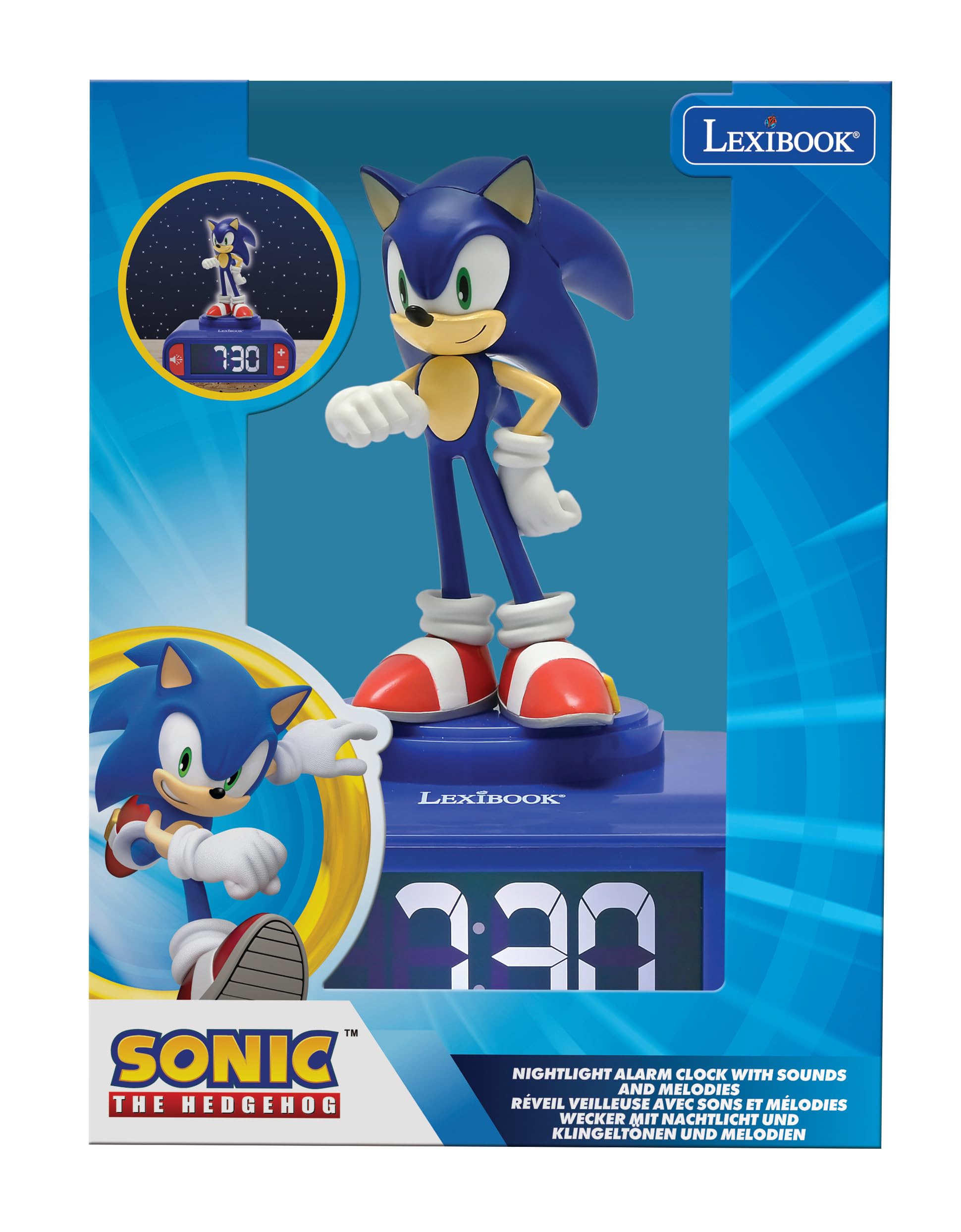 Lexibook Sonic RL800SN sveglia luce notturna blu