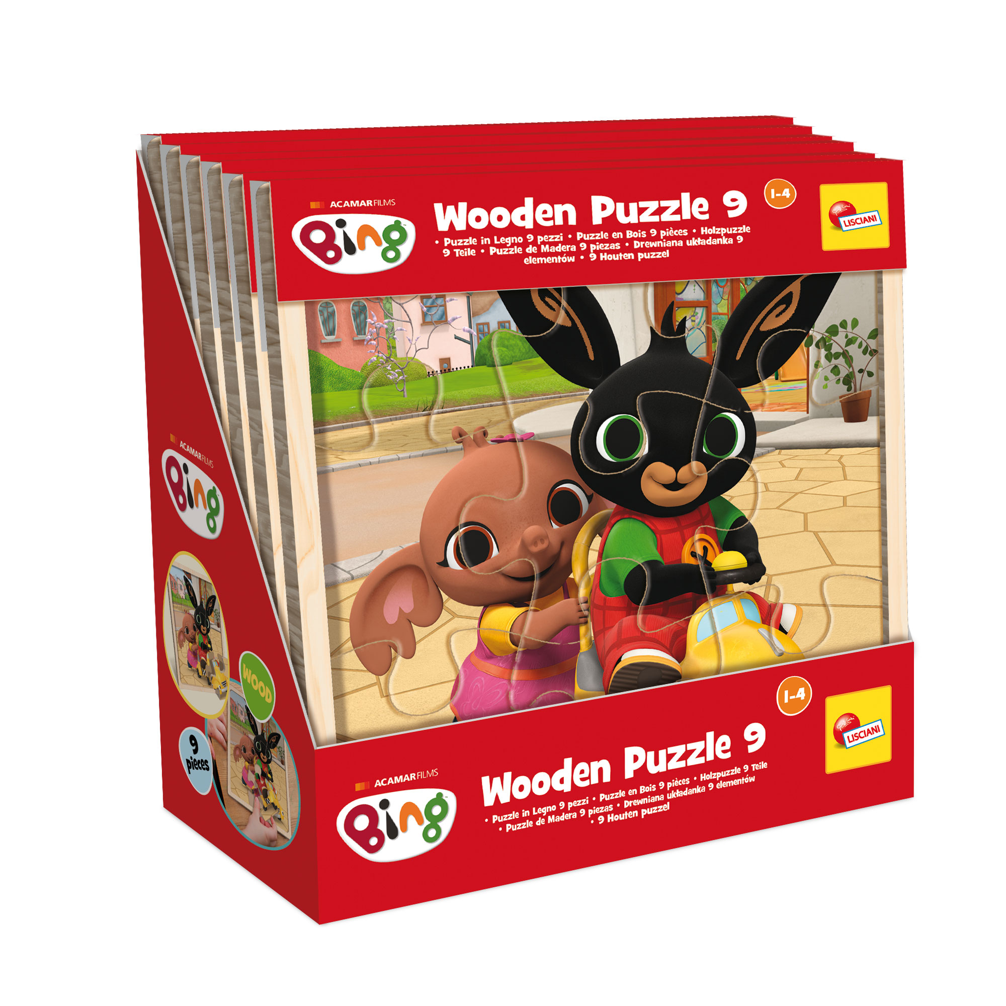 Lisciani Bing Wooden Puzzle 9 puzzle legno bambini