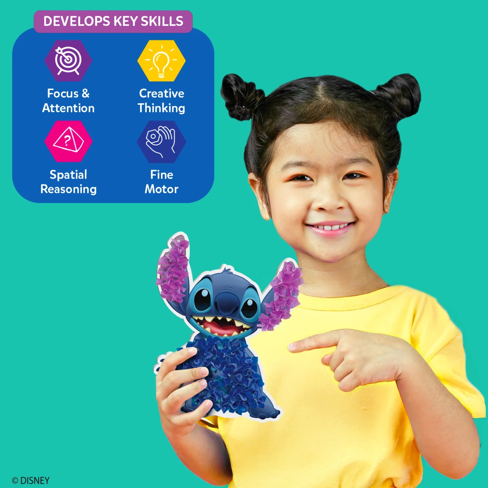 Skillmatics Poke-in Art Lilo Stitch kit mosaico stoffa
