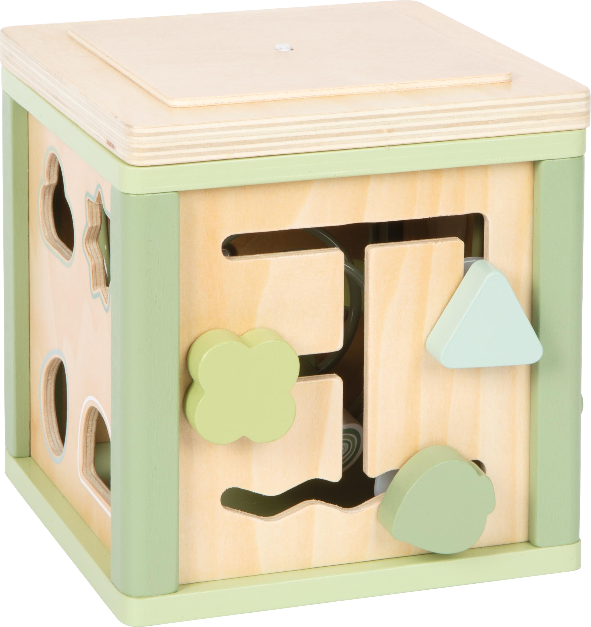 smallfoot Dado Motricita 12805 cubo legno verde