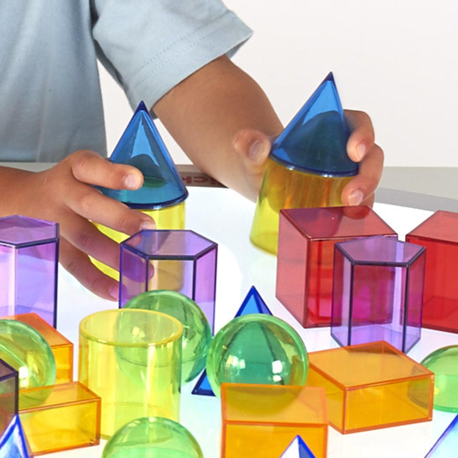 Tickit Translucent Geometric Shapes forme geometriche 36 pezzi acrilico