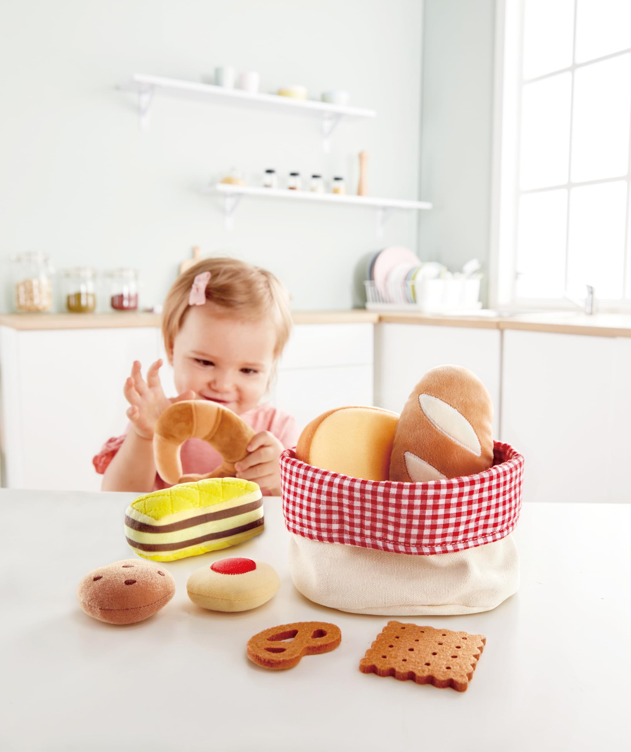 Hape E3168 cesto pane giocattolo feltro 18 mesi