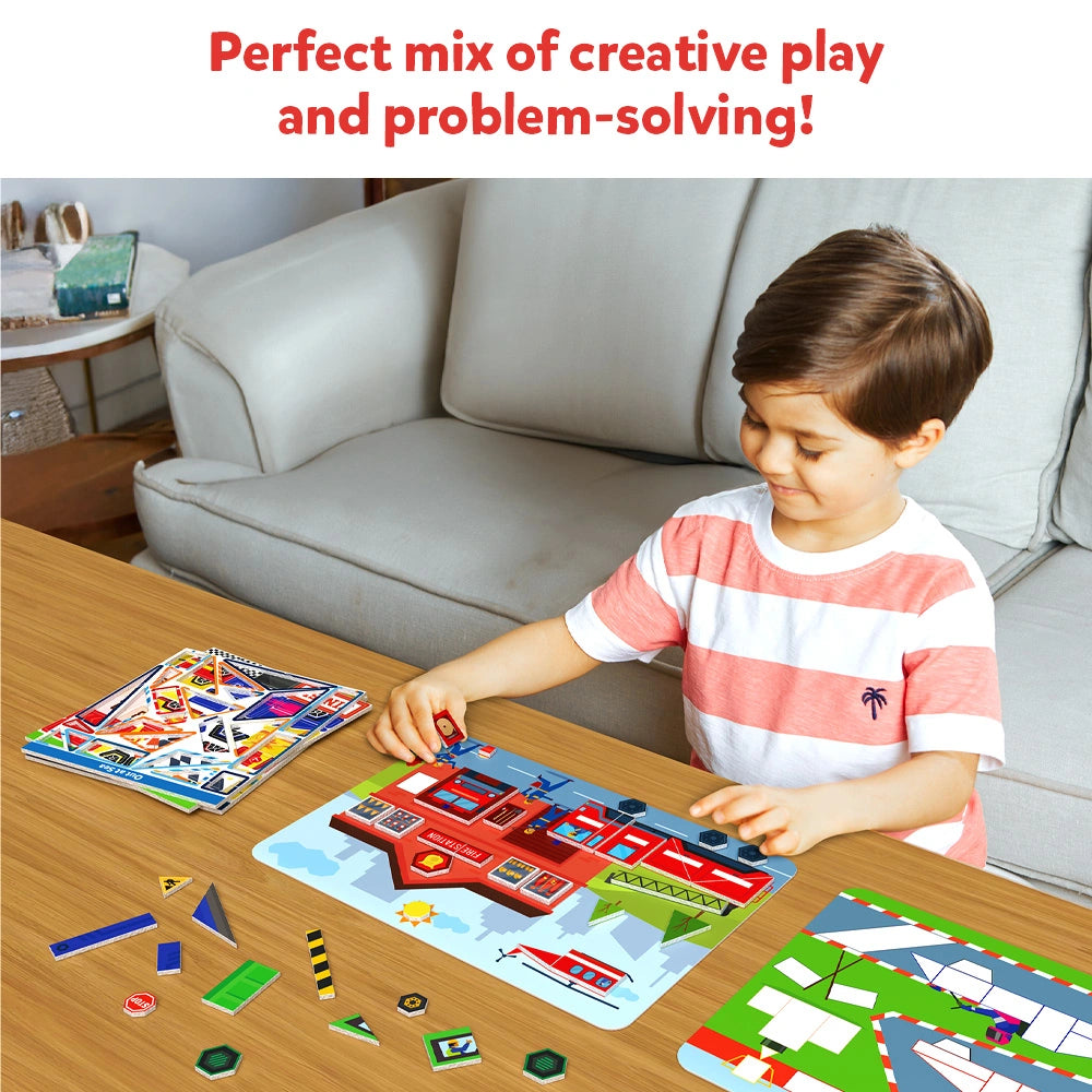 Skillmatics Tangram Twist Off We Go! puzzle sticker 4-7 anni