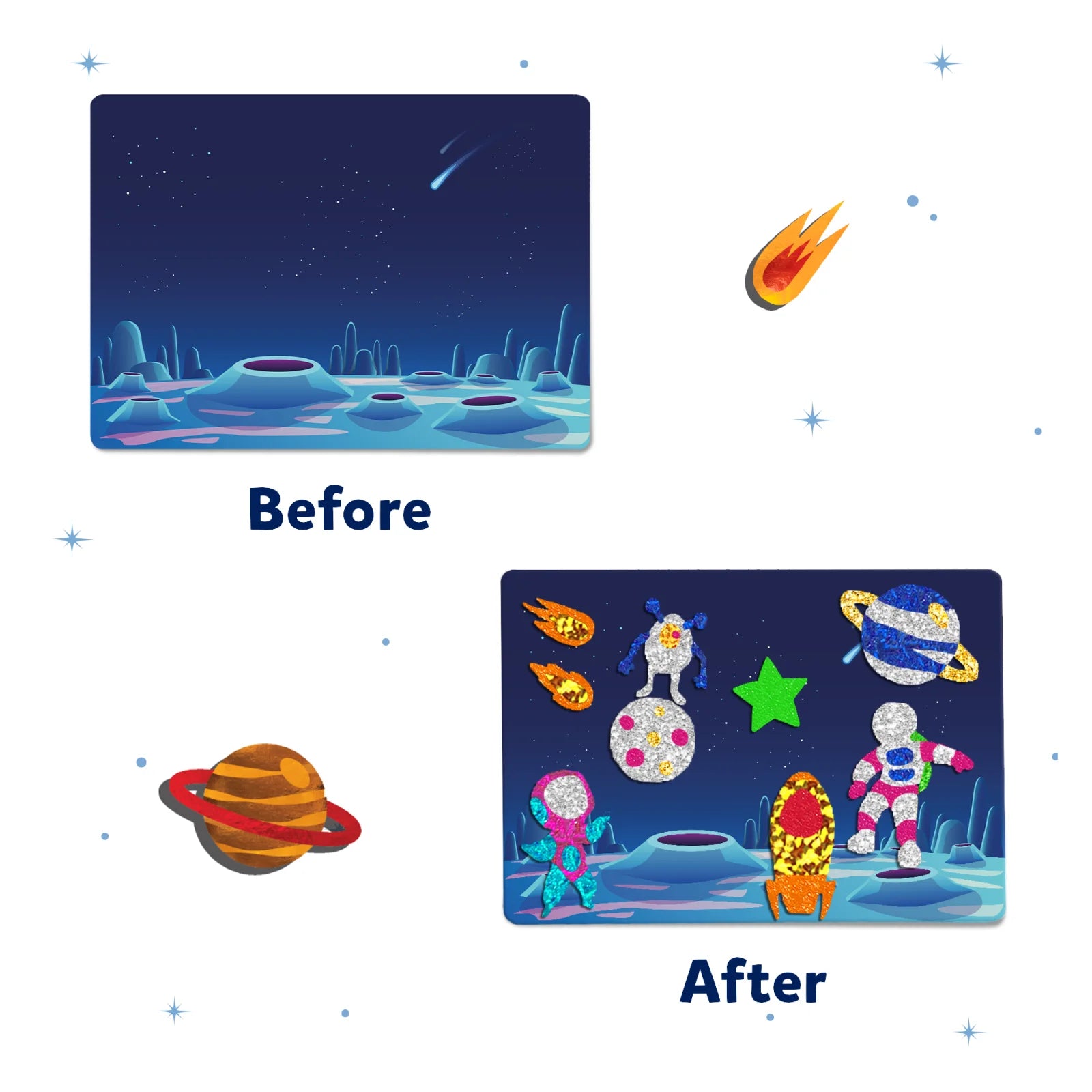 Skillmatics Foil Fun Up in Space kit arte foil senza pasticci