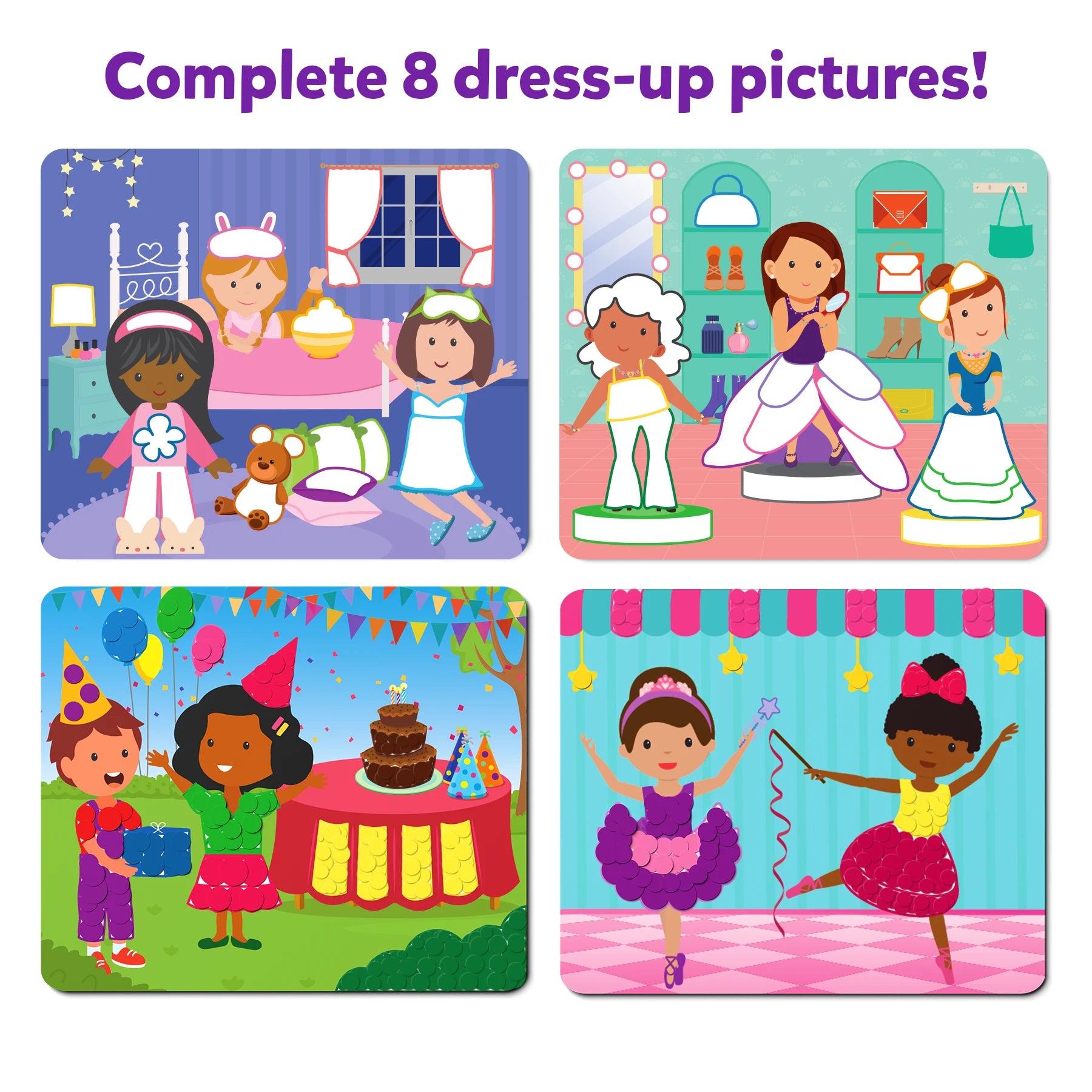 Skillmatics Dot It Dress Up stickers arte bimbi 3-7 anni
