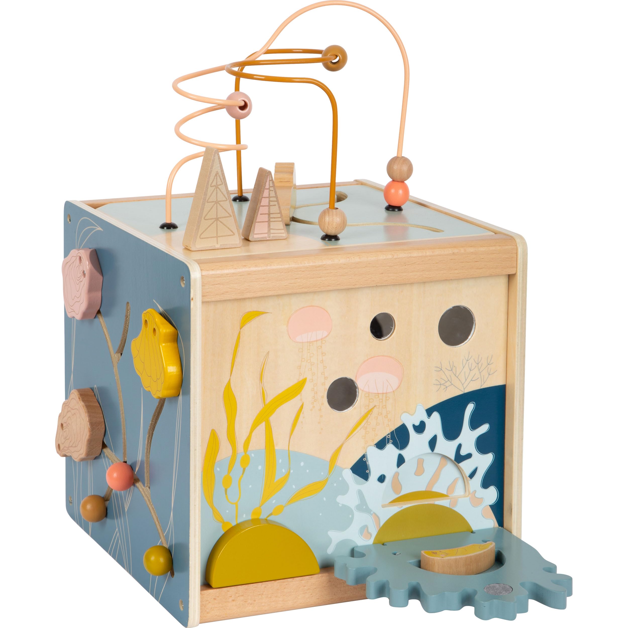 smallfoot Seaside 12393 cubo motricità legno Mare 12 mesi