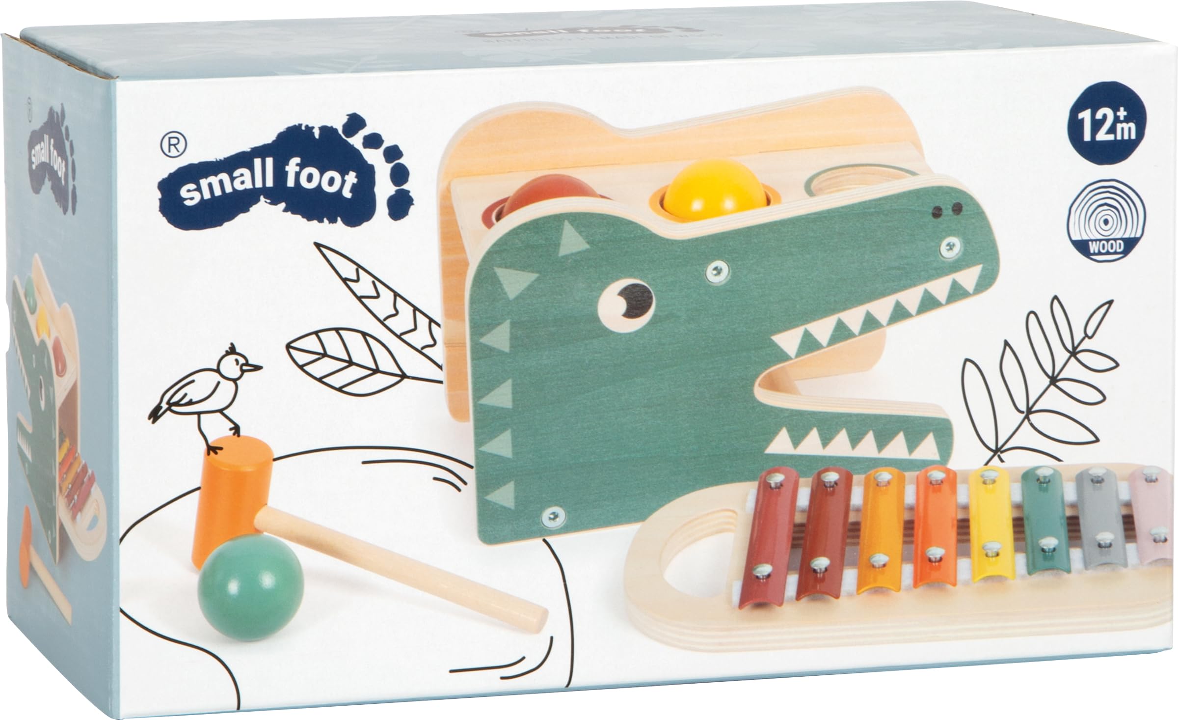 smallfoot 12461 gioco martelletto xilofono safari