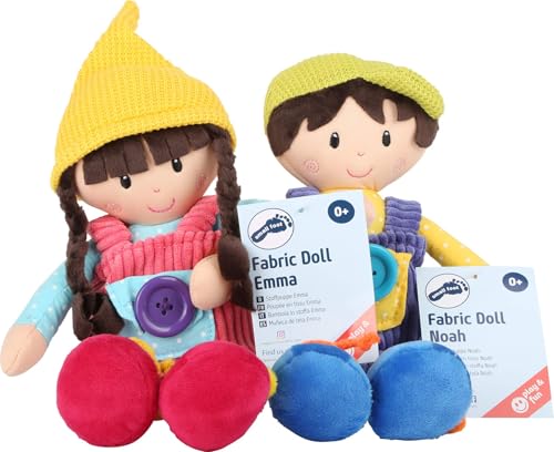 smallfoot 10865 set 2 bambole in stoffa da vestire morbide