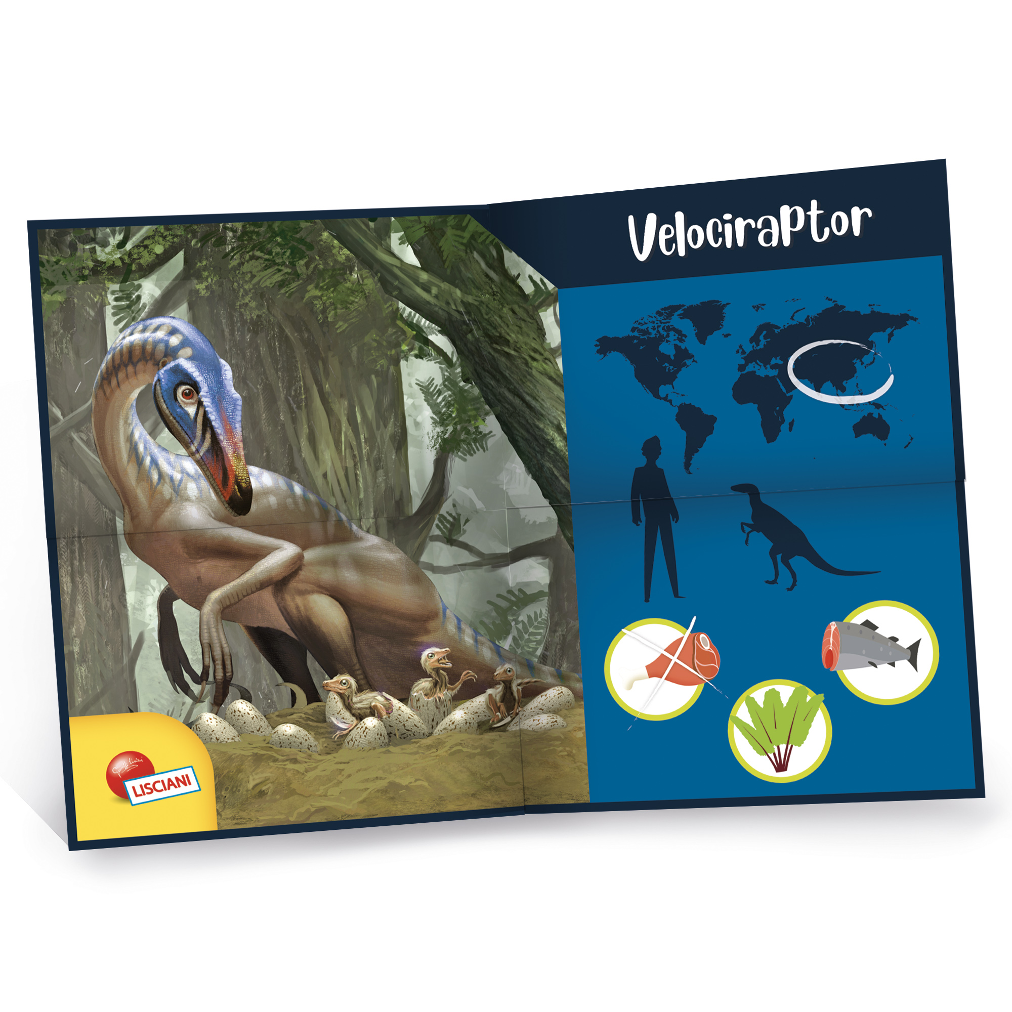 Lisciani I'm a Genius Super Kit Velociraptor kit scavo dinosauro