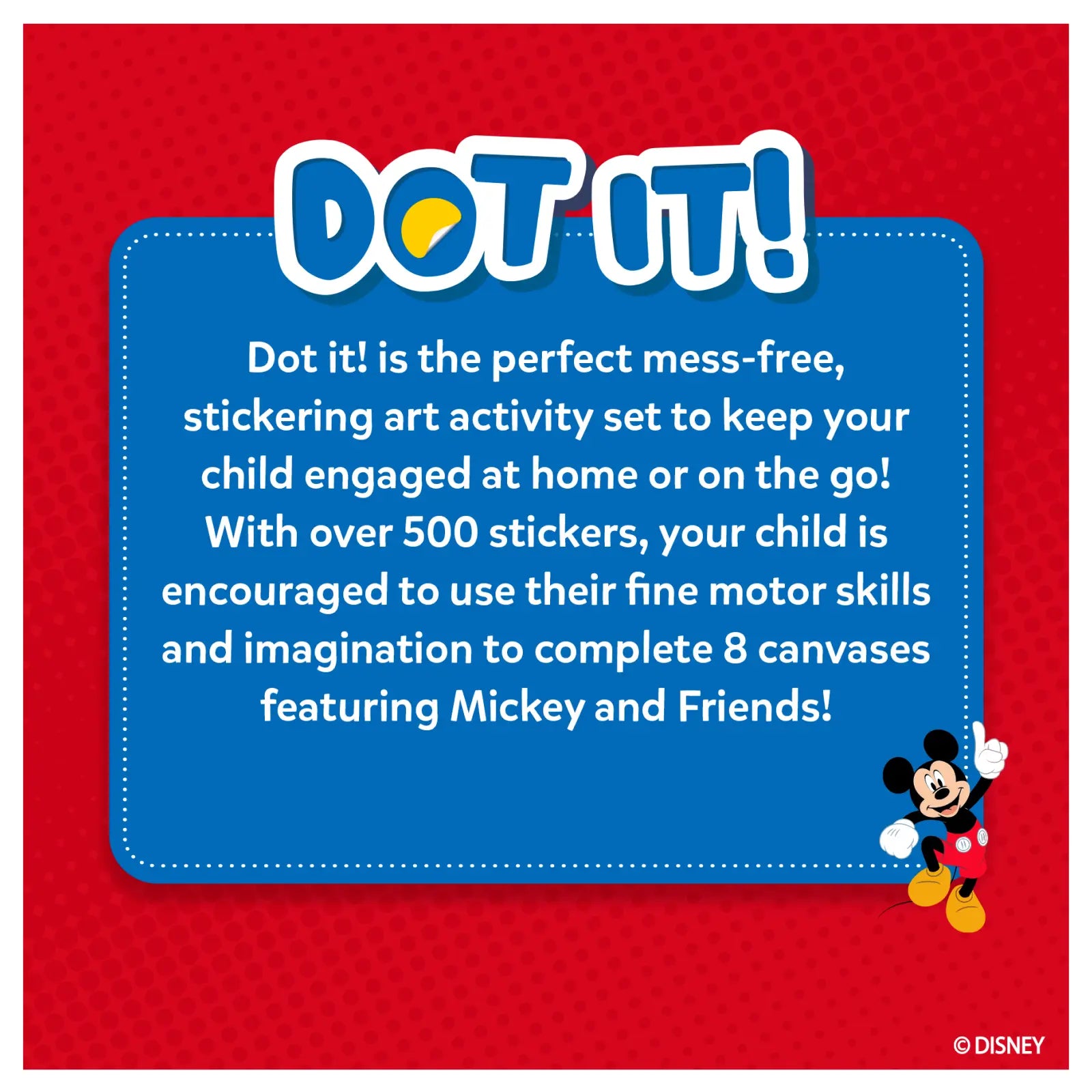 Skillmatics Dot it! Mickey and Friends gioco adesivi 8 immagini