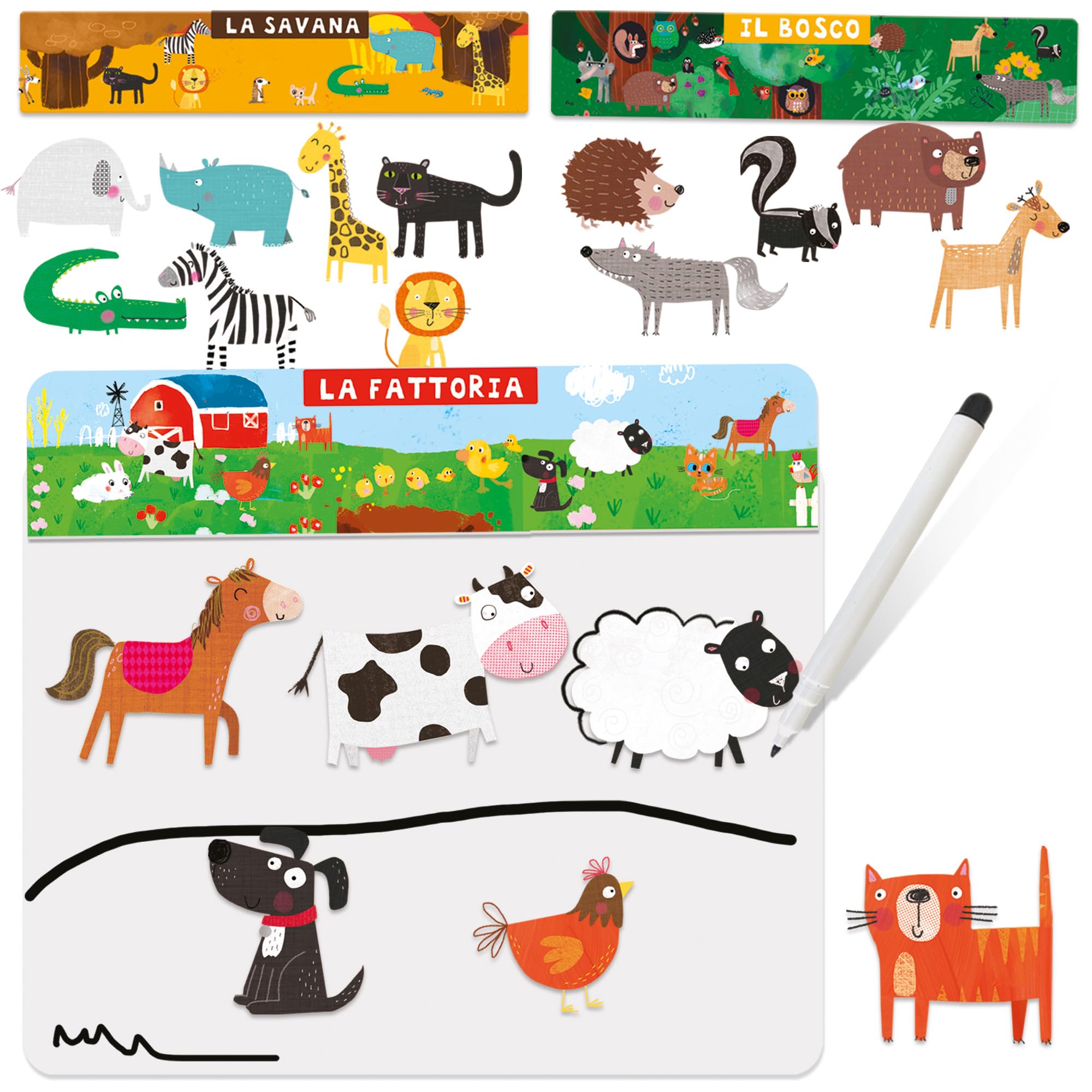 Headu 10 Giochi Animali gioco magnetico 3-6 anni