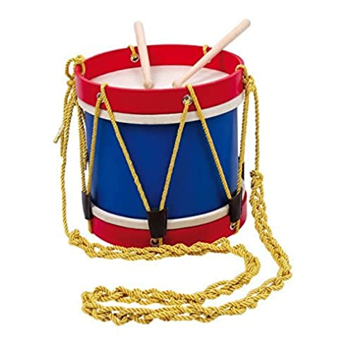 smallfoot Banda Musicale tamburo legno 22 cm con bacchette