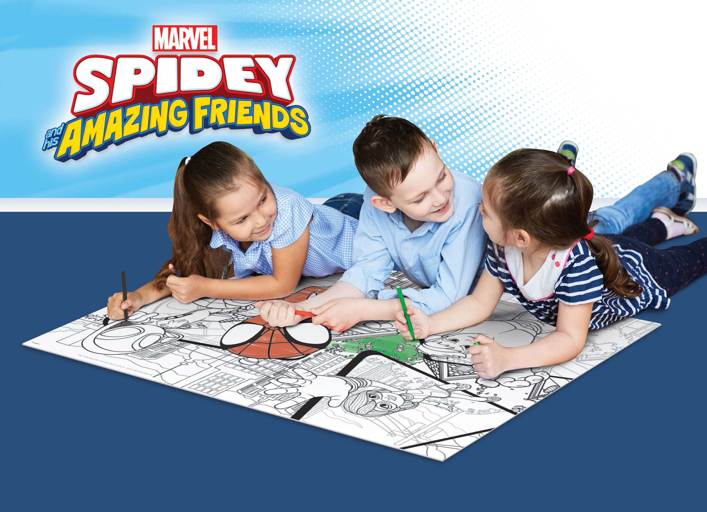 Lisciani Marvel Puzzle Maxi Floor 24 Spidey da colorare