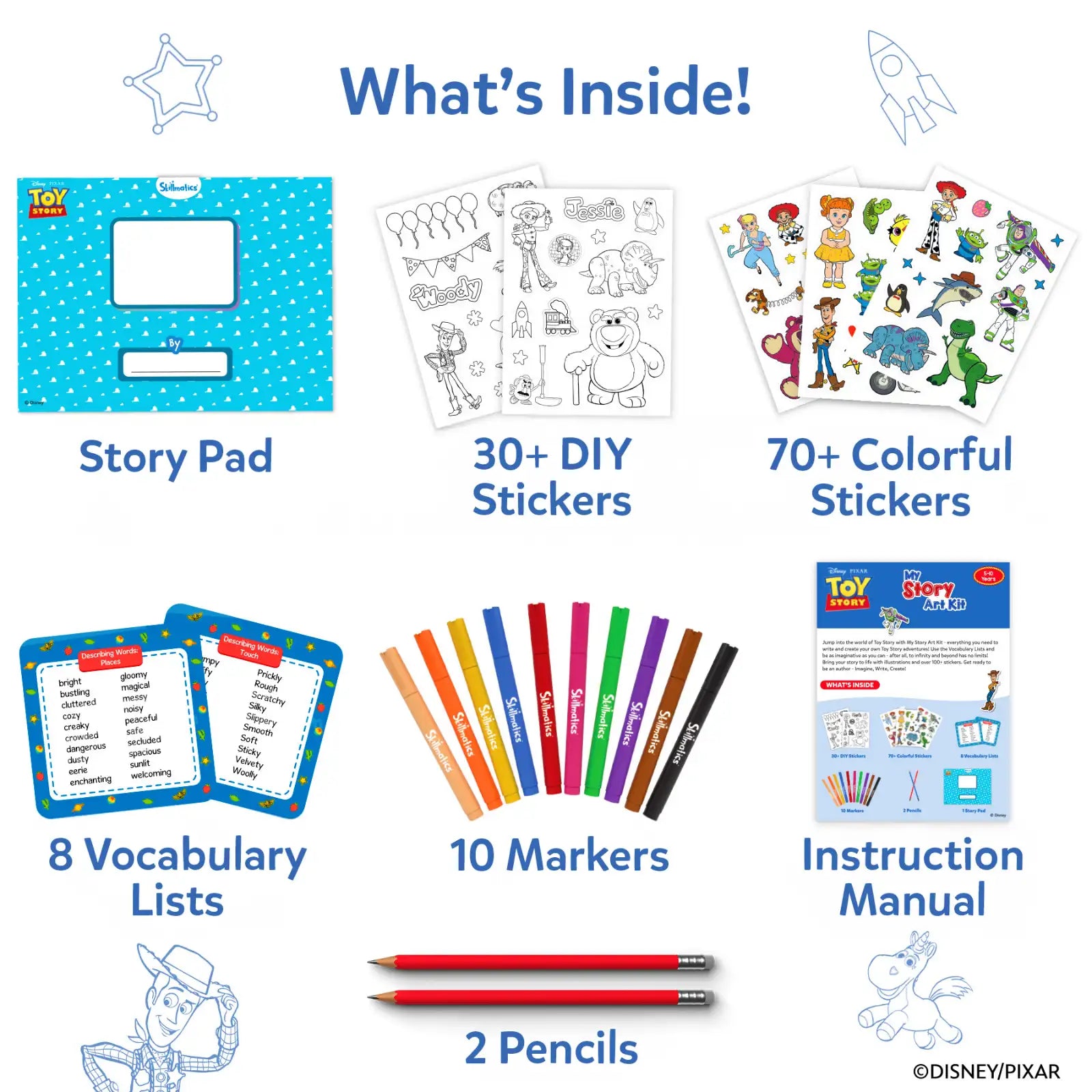 Skillmatics My Story Art Kit Toy Story kit creativo 5-10 anni