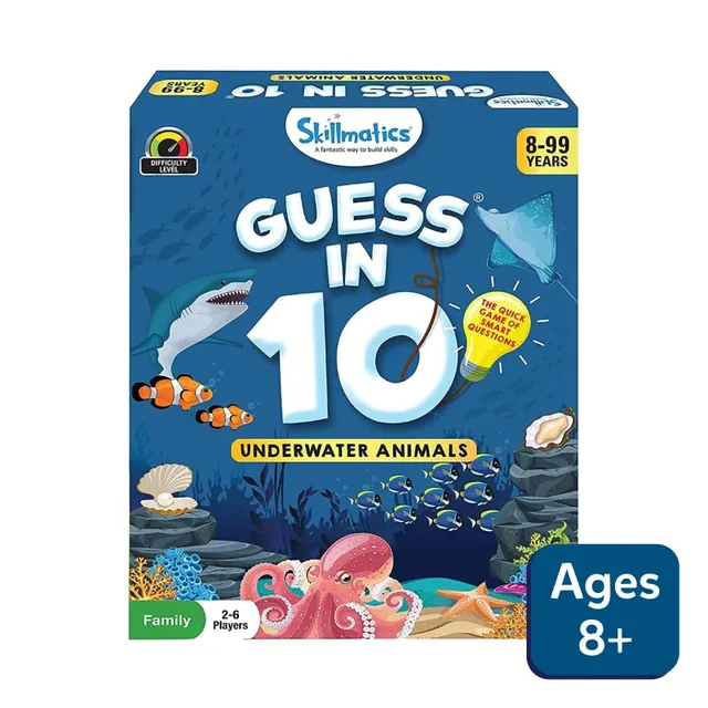 Skillmatics Guess in 10 Underwater Animals gioco carte