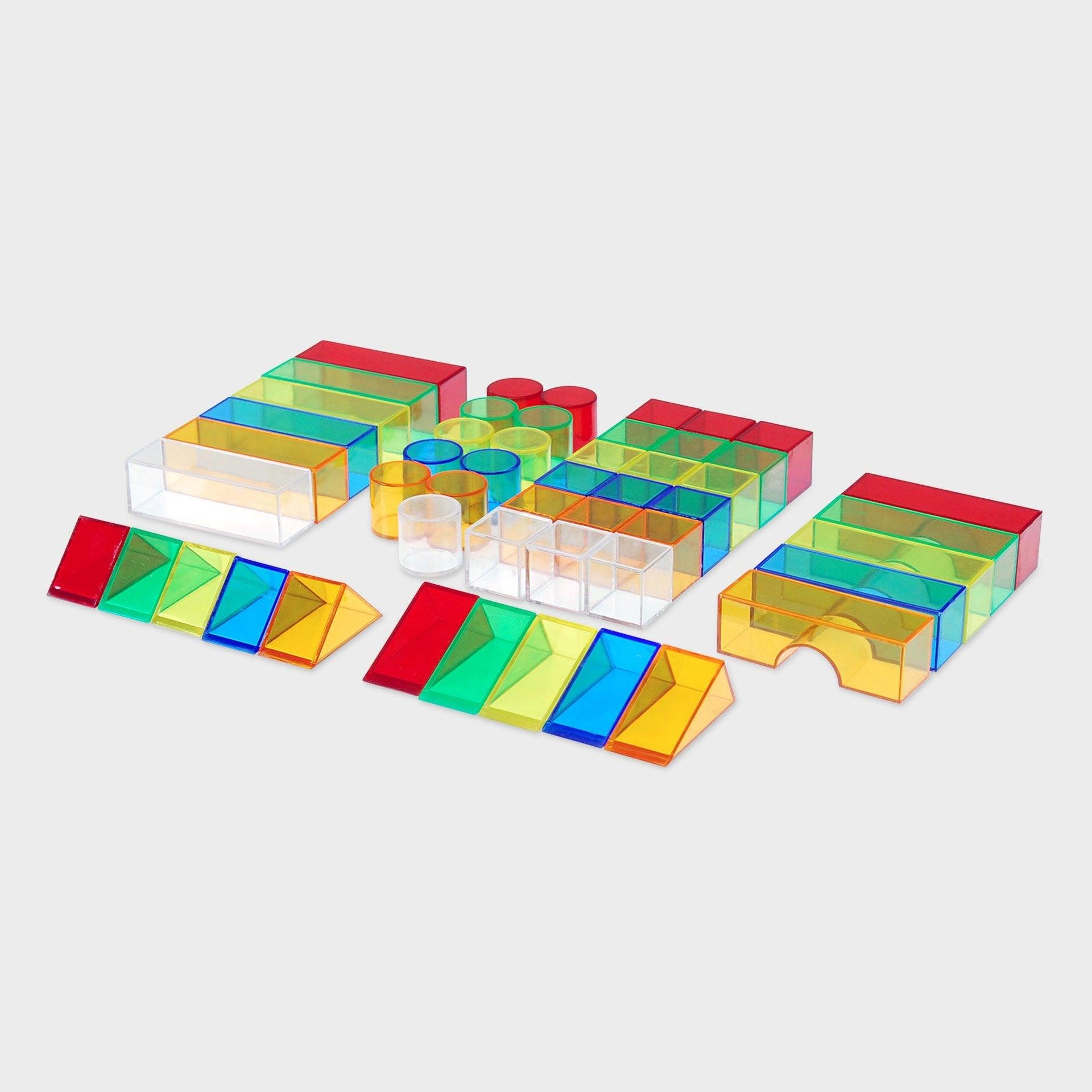 Tickit Translucent Colour Blocks blocchi 50 pezzi traslucidi