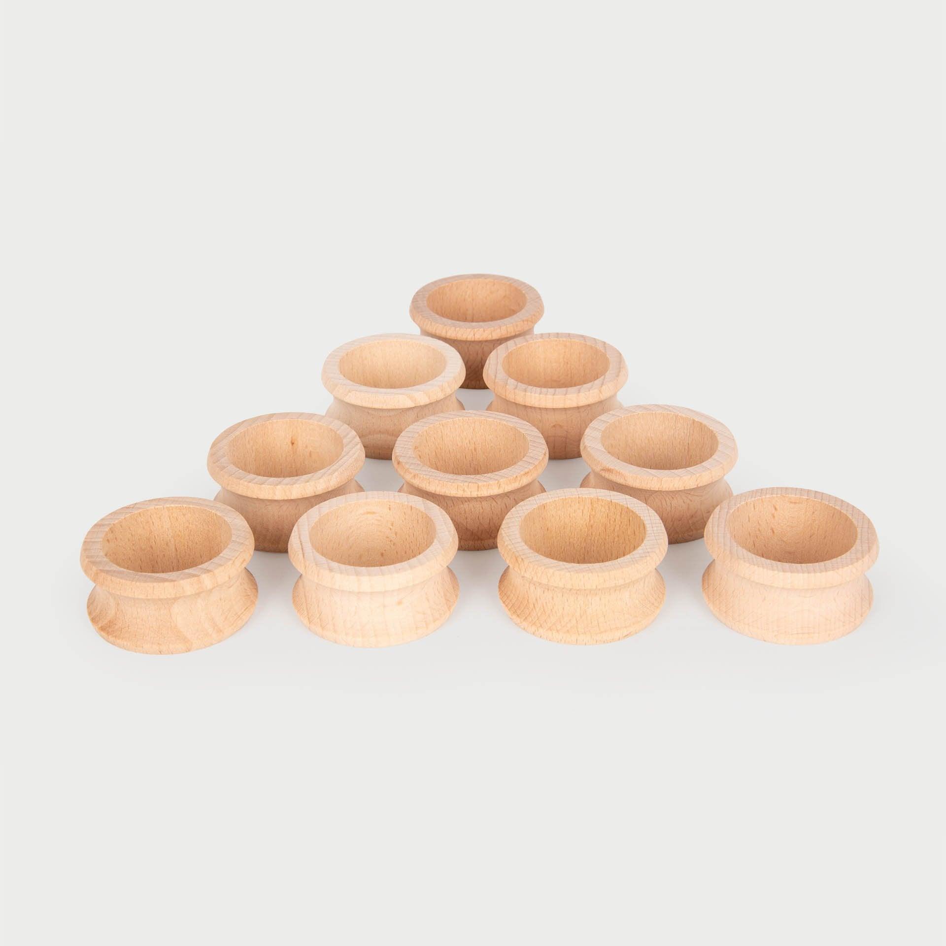 Tickit Natural Wooden Napkin Rings anelli legno 10 pezzi