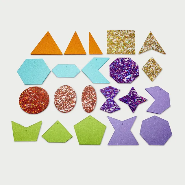 Tickit Rainbow Glitter Shapes forme 21 pezzi glitter colori