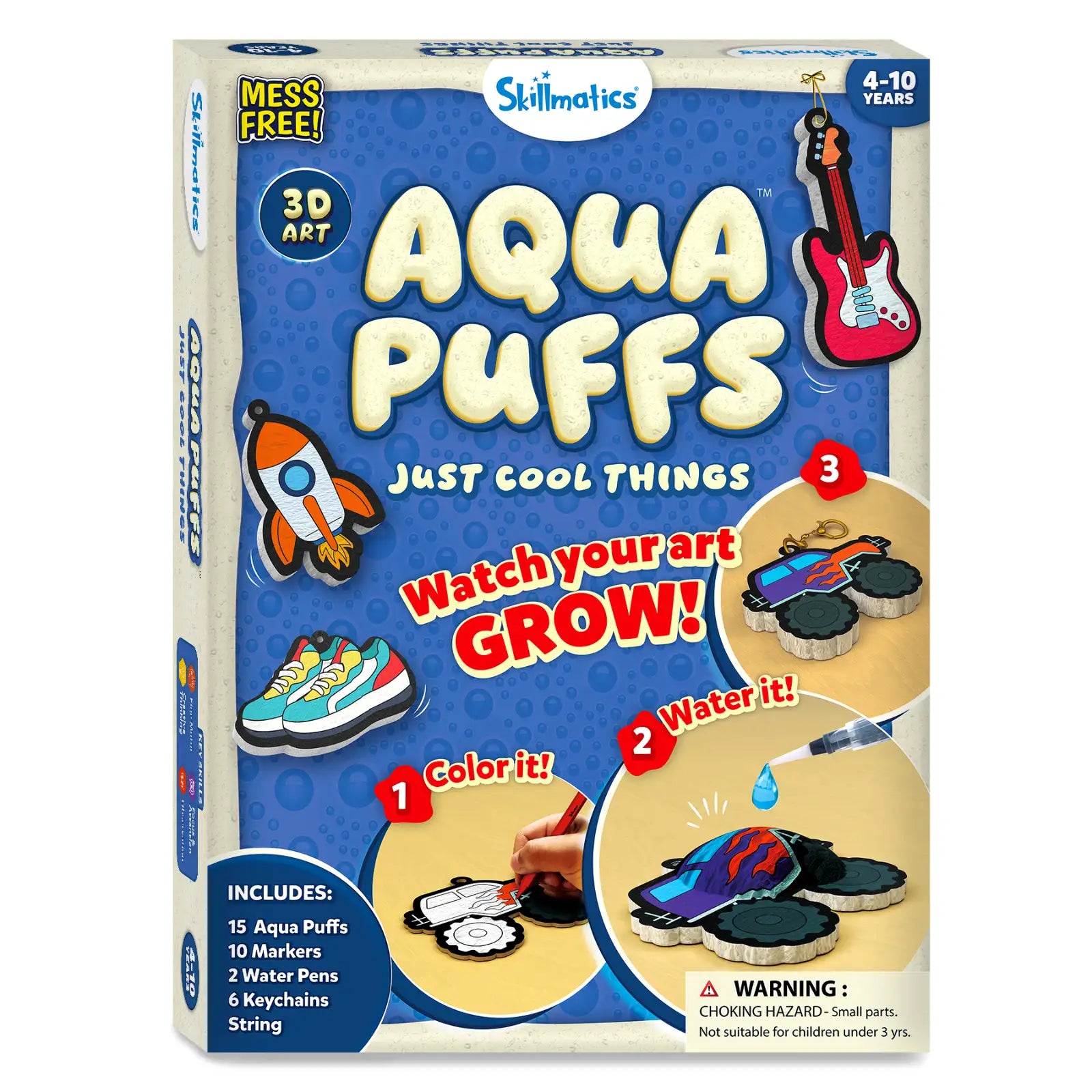 Skillmatics Aqua Puffs Just Cool Things kit 3D 4+ anni