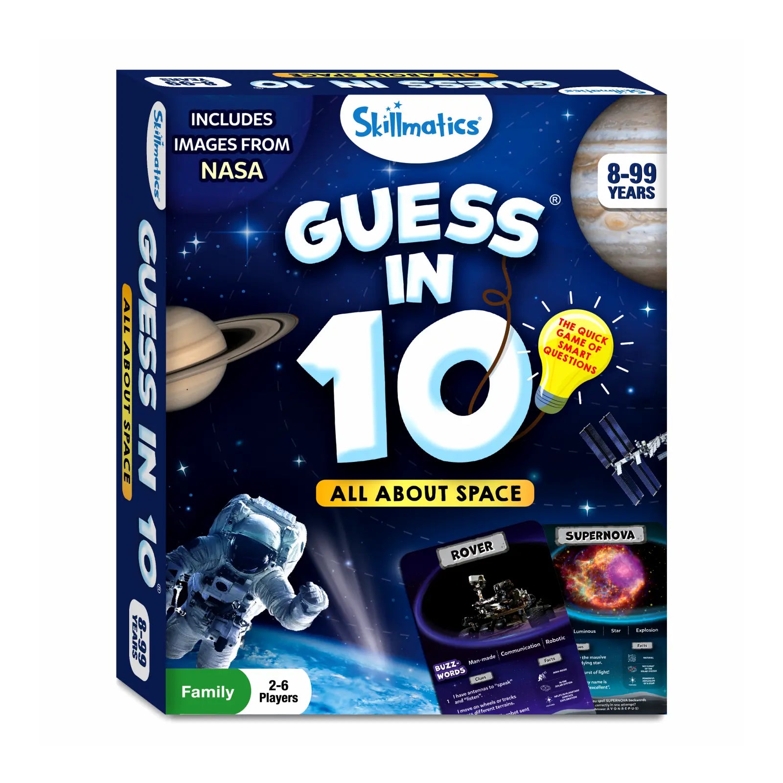 Skillmatics Guess in 10 All About Space gioco di carte quiz spazio