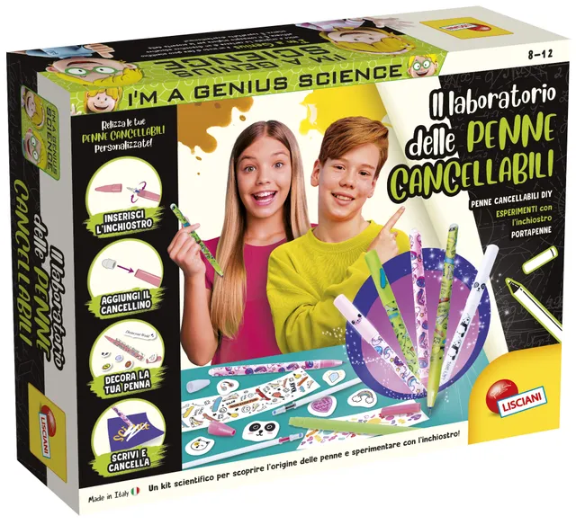 Lisciani I'm a Genius Laboratorio Penne Cancellabili gioco scientifico