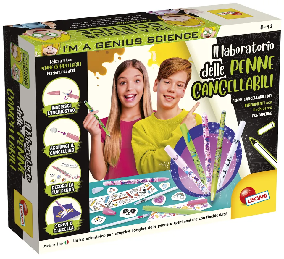 Lisciani I'm a Genius Laboratorio Penne Cancellabili gioco scientifico