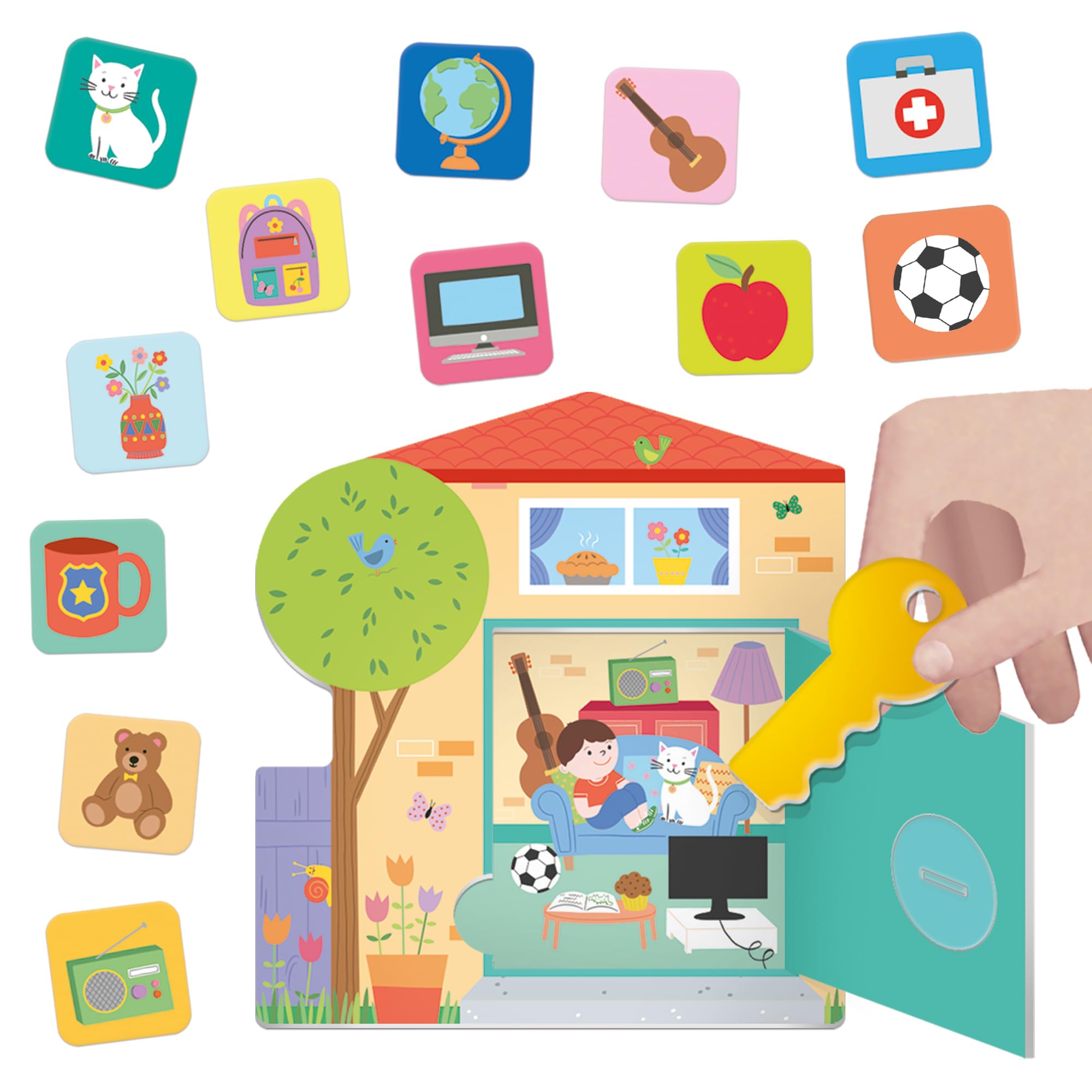 Headu Cerca Apri e Trova gioco memoria 2-5 anni con chiave