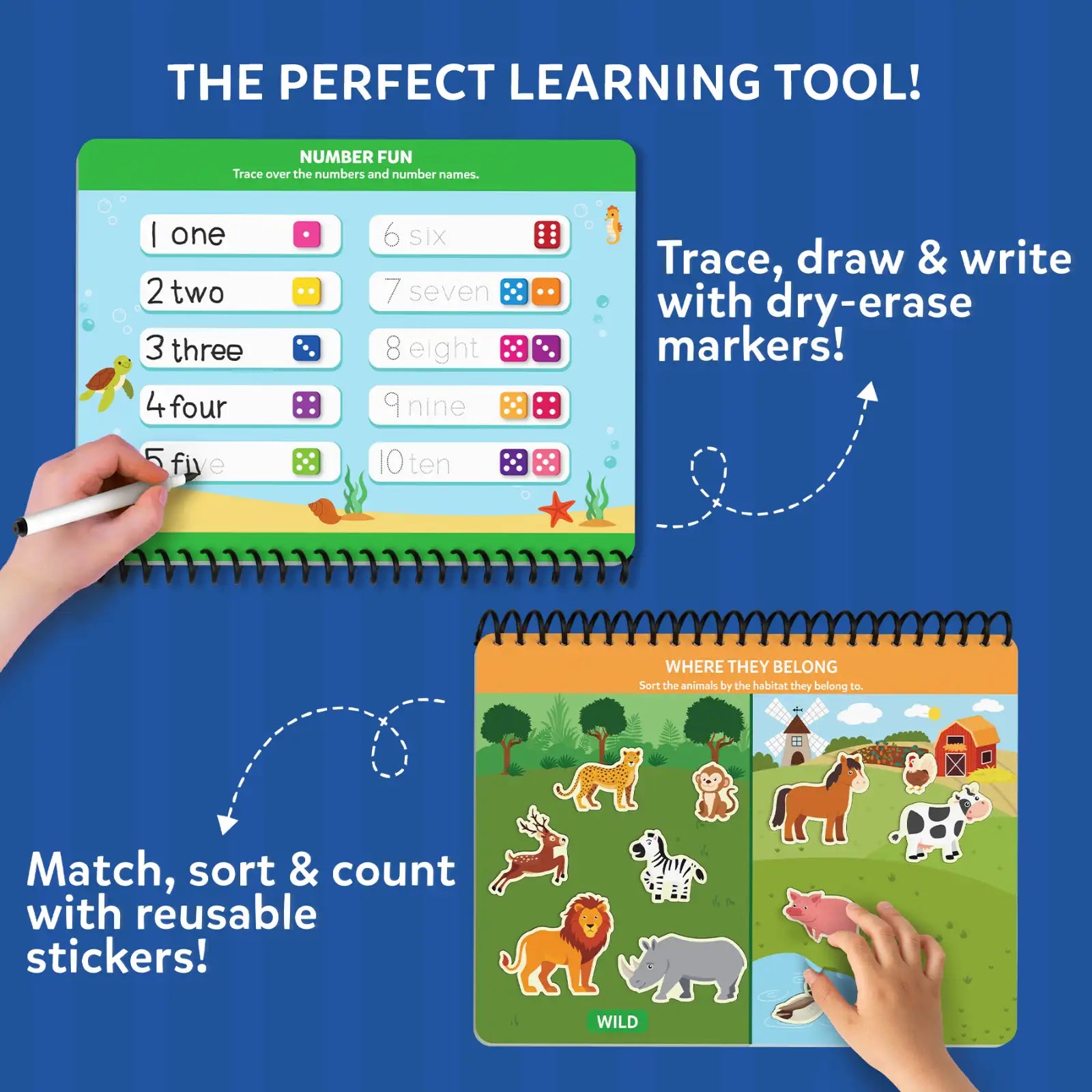 Skillmatics Montessori Busy Book libro attività 150 sticker