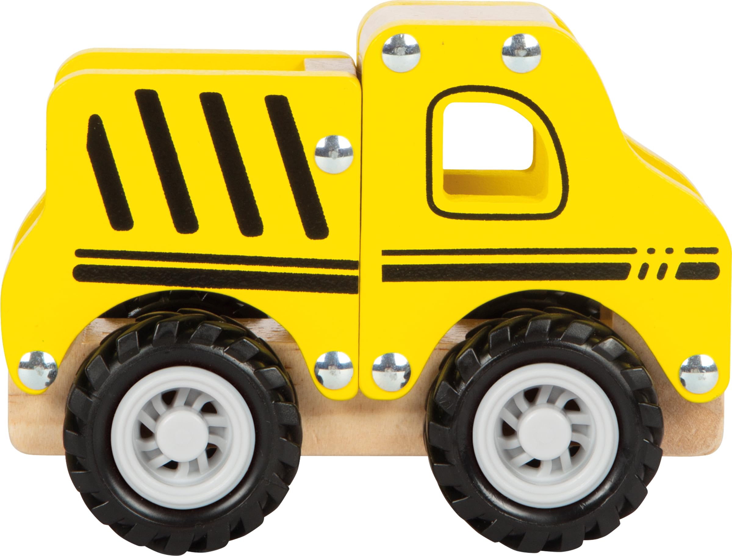 smallfoot camion cantiere legno FSC con ruote gommate