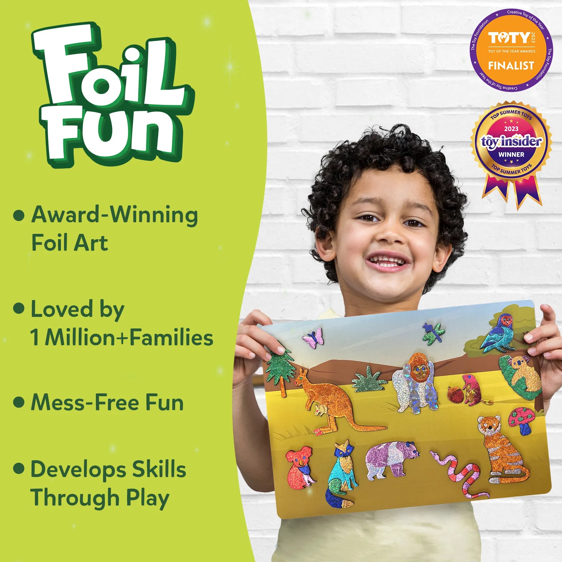Skillmatics Foil Fun World of Animals kit foil animali