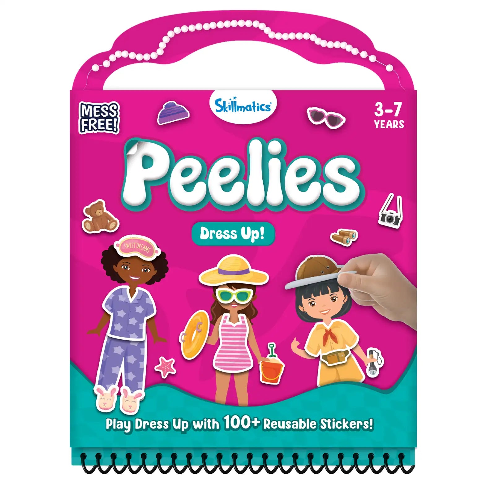 Skillmatics Peelies Dress Up libro sticker riutilizzabili