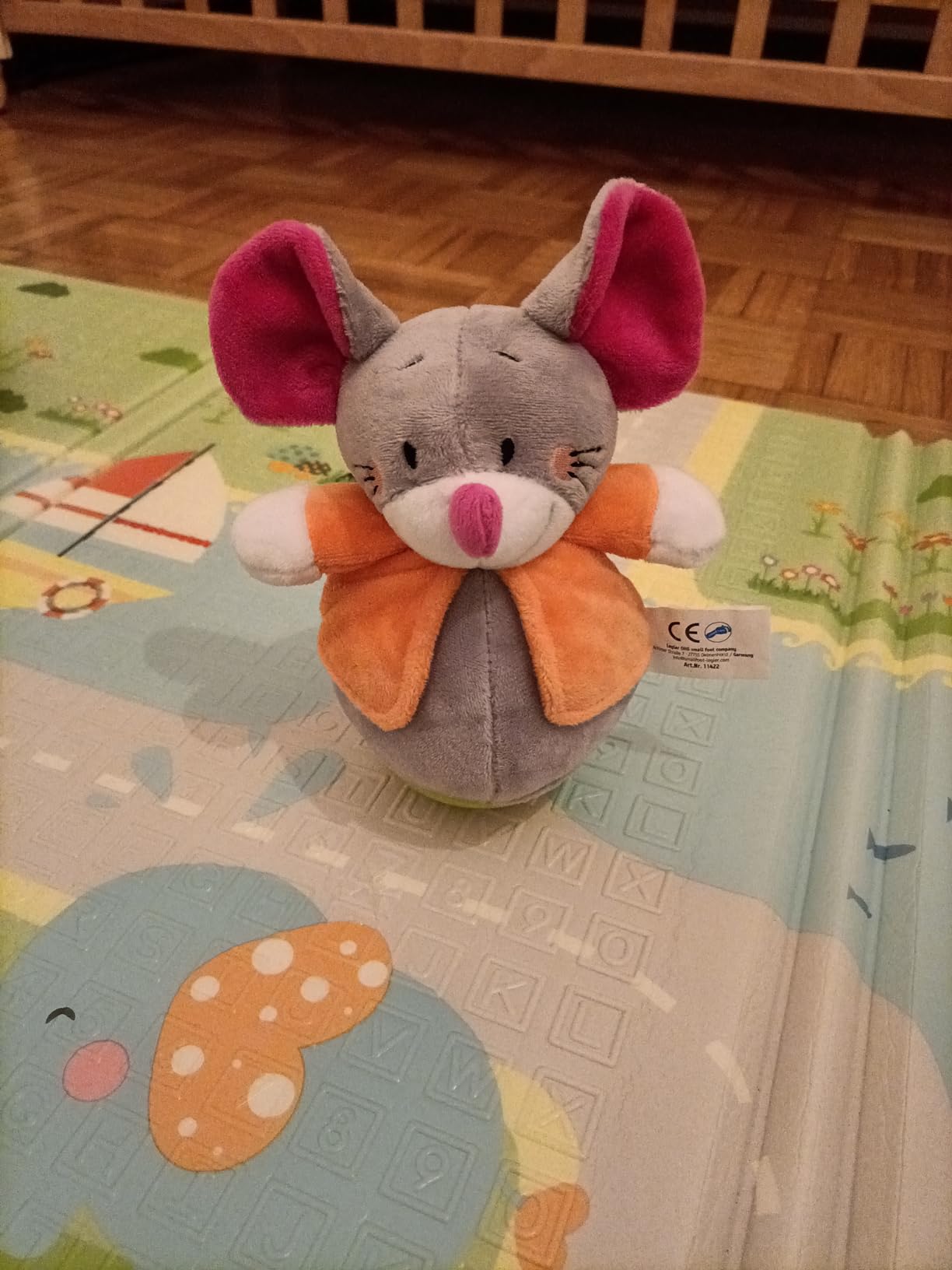 smallfoot 11422 topolino peluche morbido da afferrare