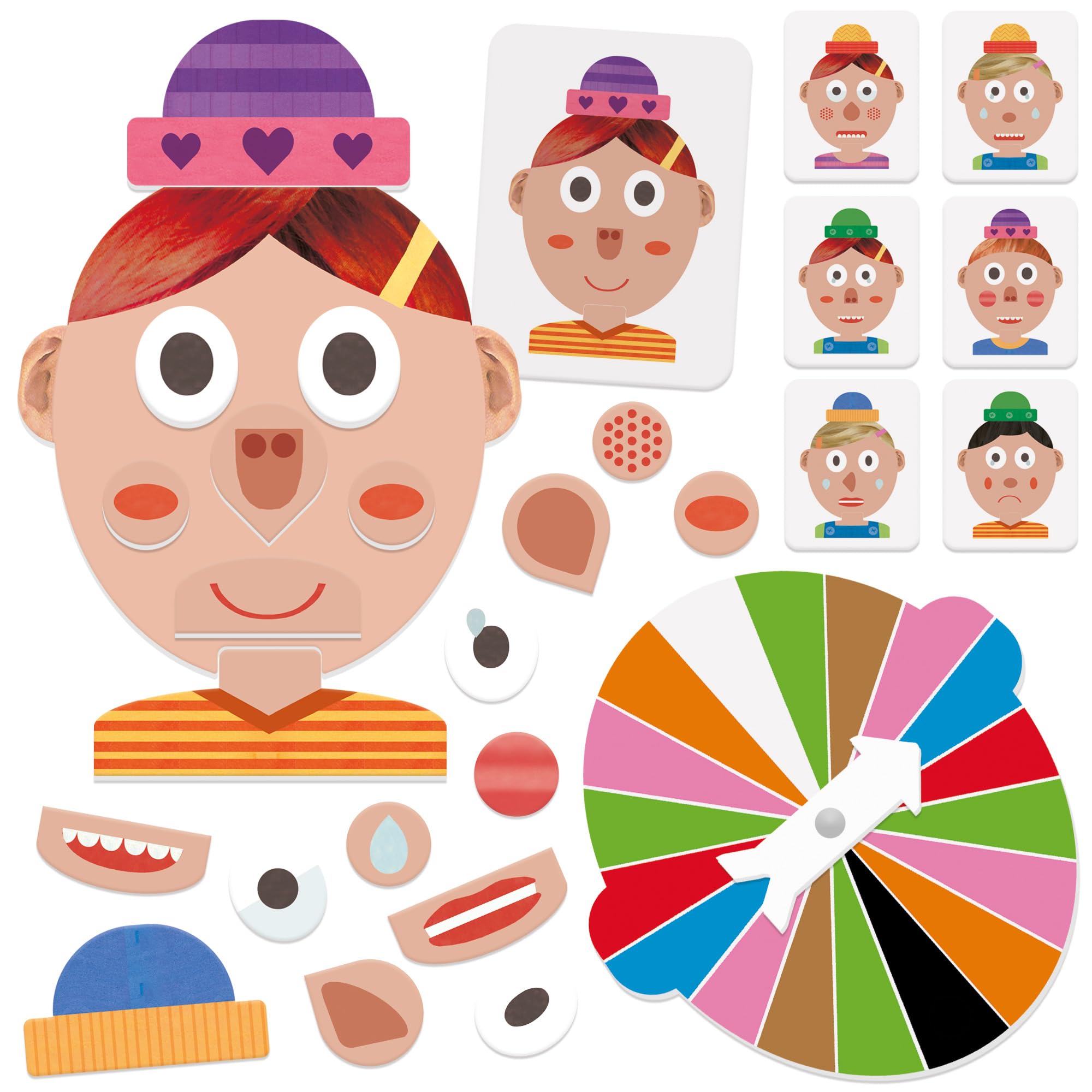 Headu Funny Faces tombola emozioni bambini 4-8 anni