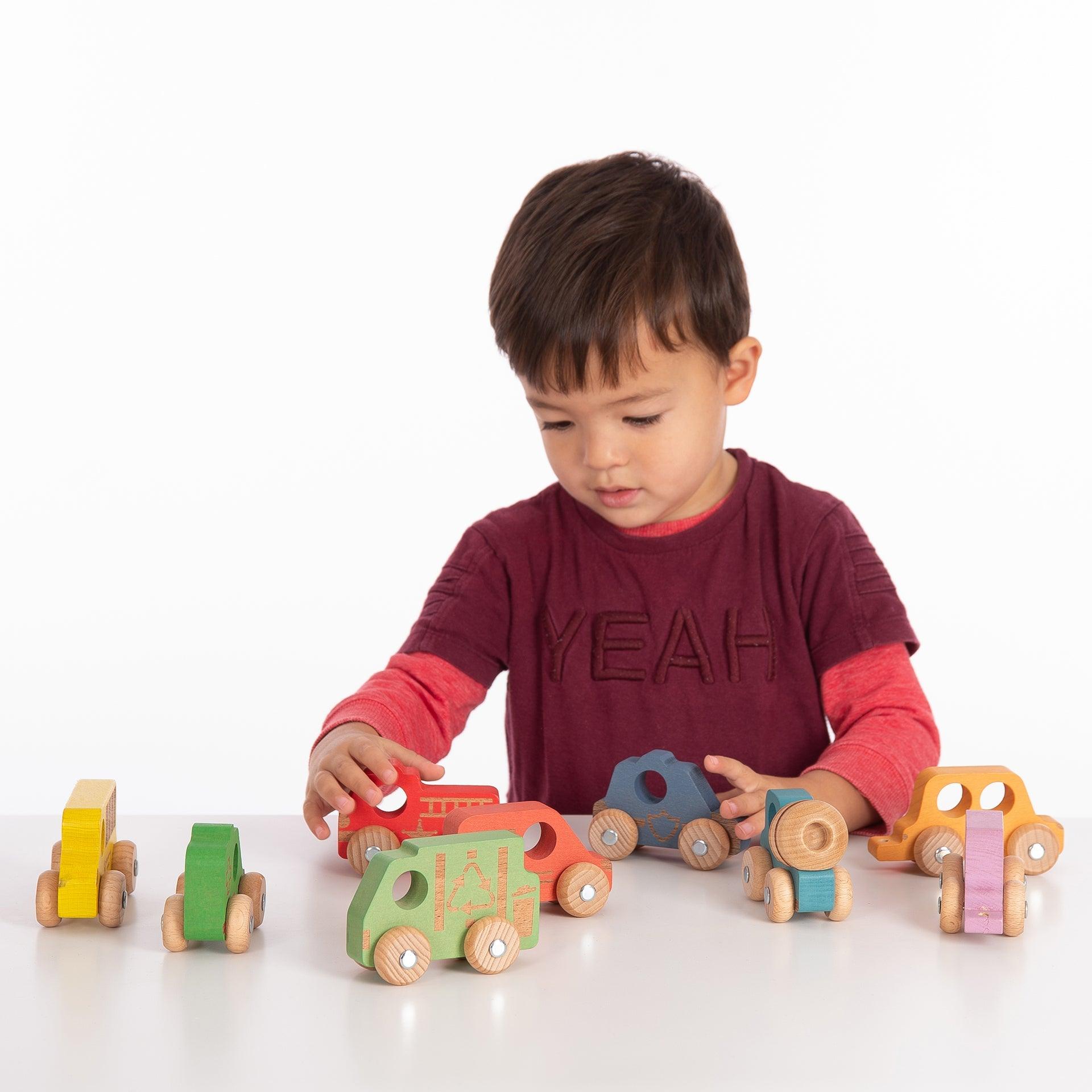 Tickit Rainbow Vehicles veicoli legno 12pz