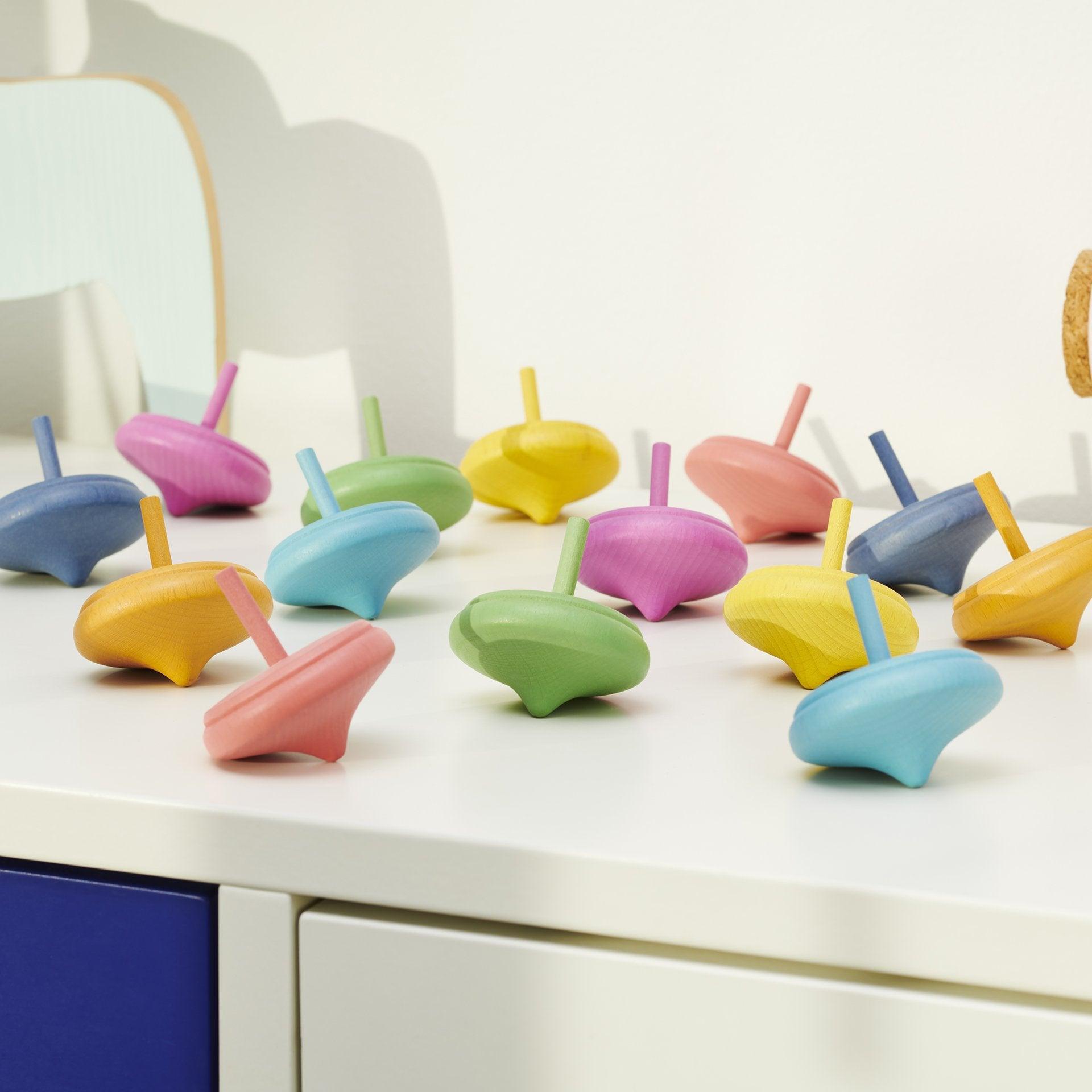 Tickit Rainbow Wooden trottole in legno 14 pezzi arcobaleno
