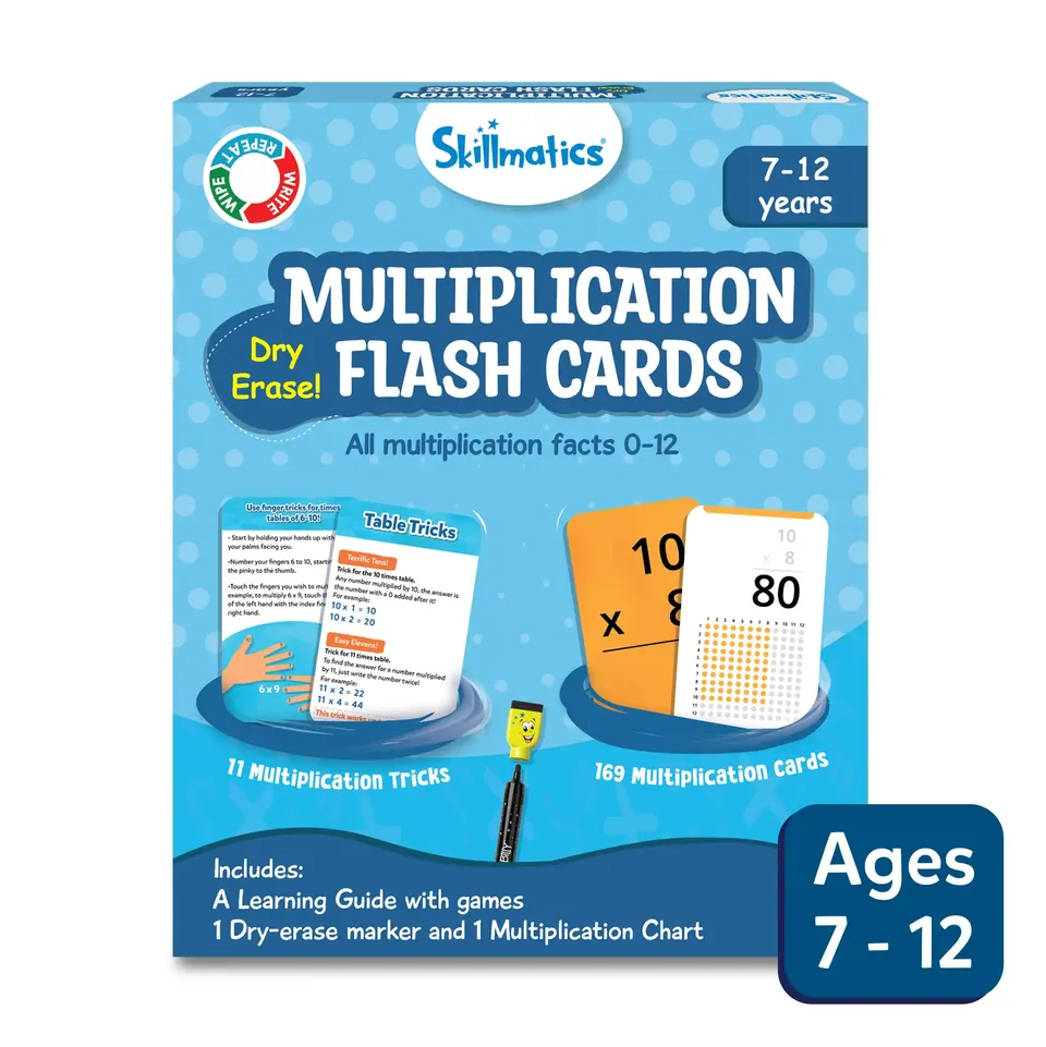 Skillmatics Multiplication Flash Cards schede tabelline bimbi