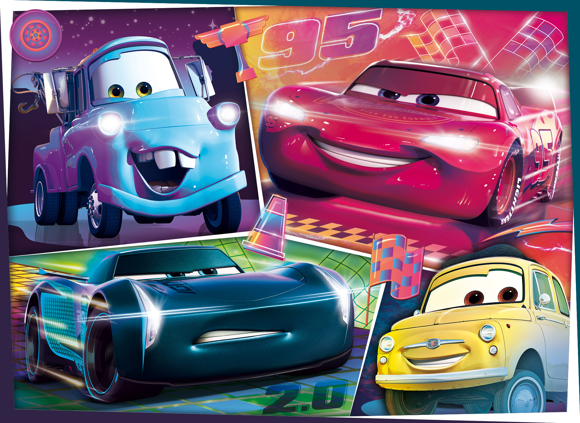Lisciani Disney Maxi Floor 60 Cars 3 puzzle double-face da colorare