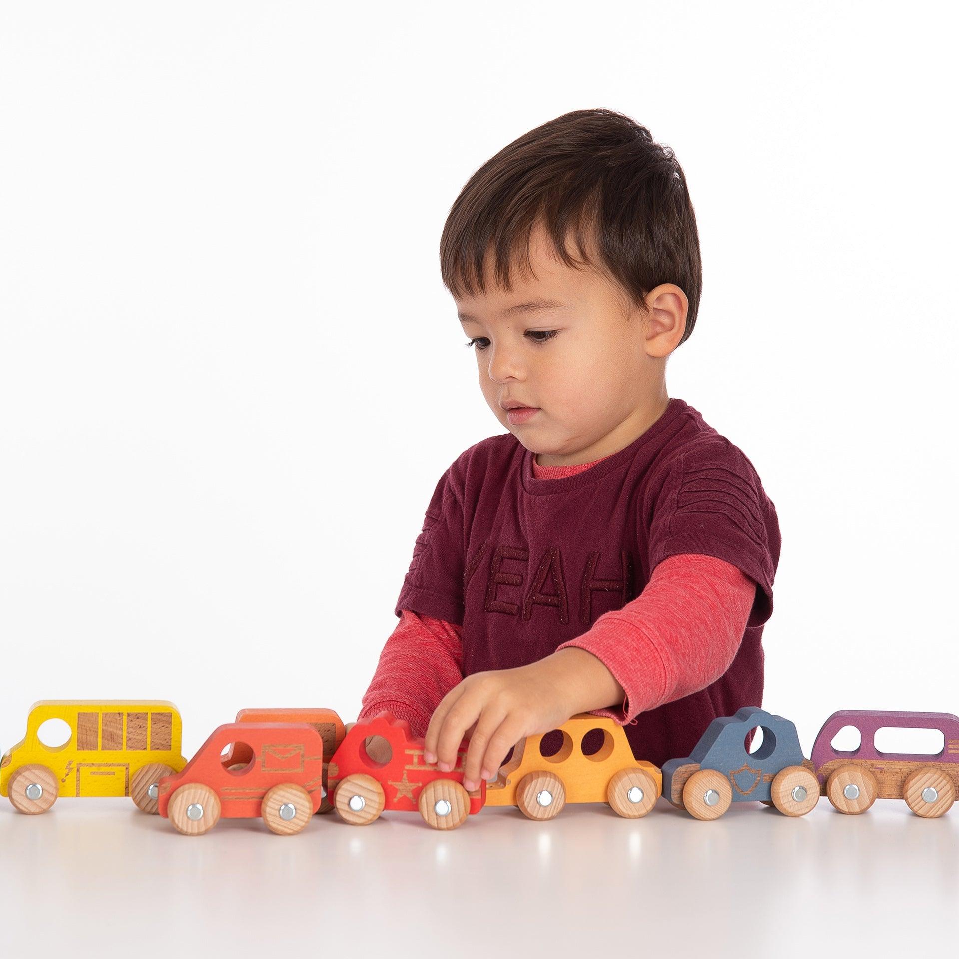 Tickit Rainbow Vehicles veicoli legno 12pz