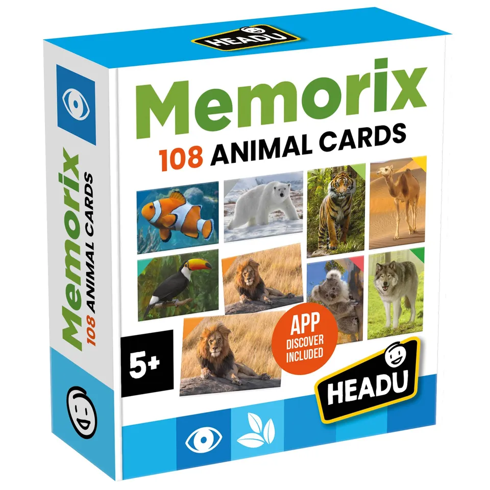 Headu Memorix 108 Memory Animali Carte 5-7 Anni
