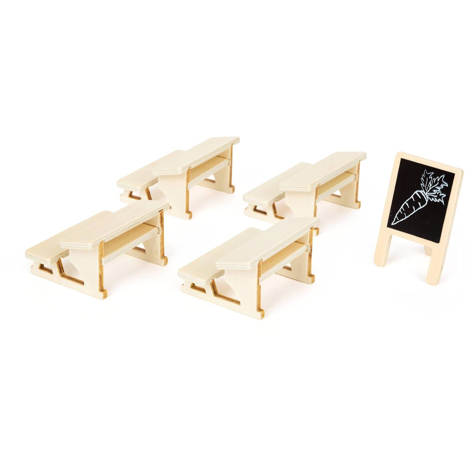 smallfoot Scuola dei Conigli gioco ruolo legno 14 pezzi