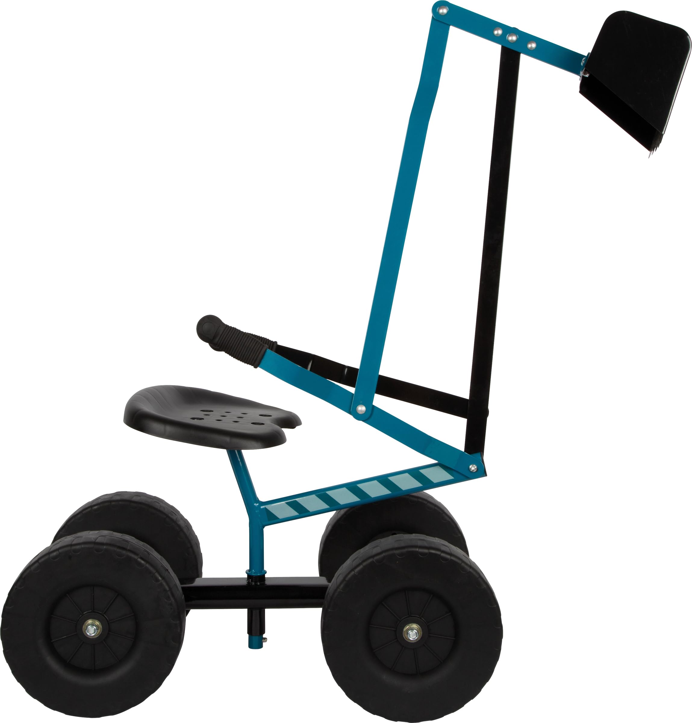 small foot 12798 escavatore cavalcabile blu girevole 360°