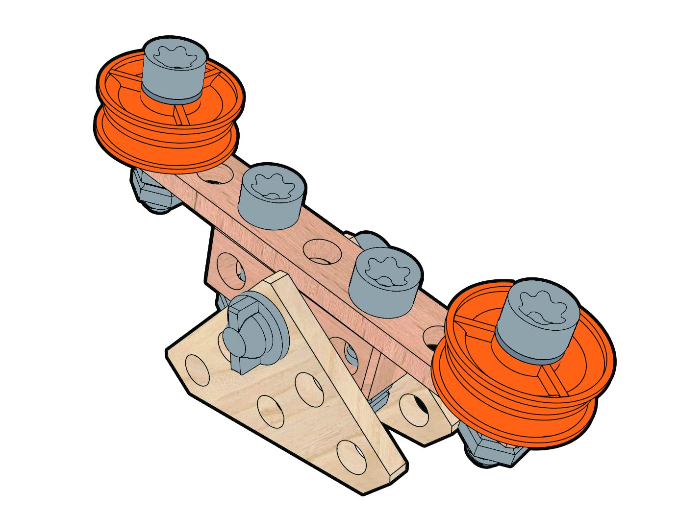 Hape Junior Inventor kit costruzioni legno 42 pezzi 4 anni
